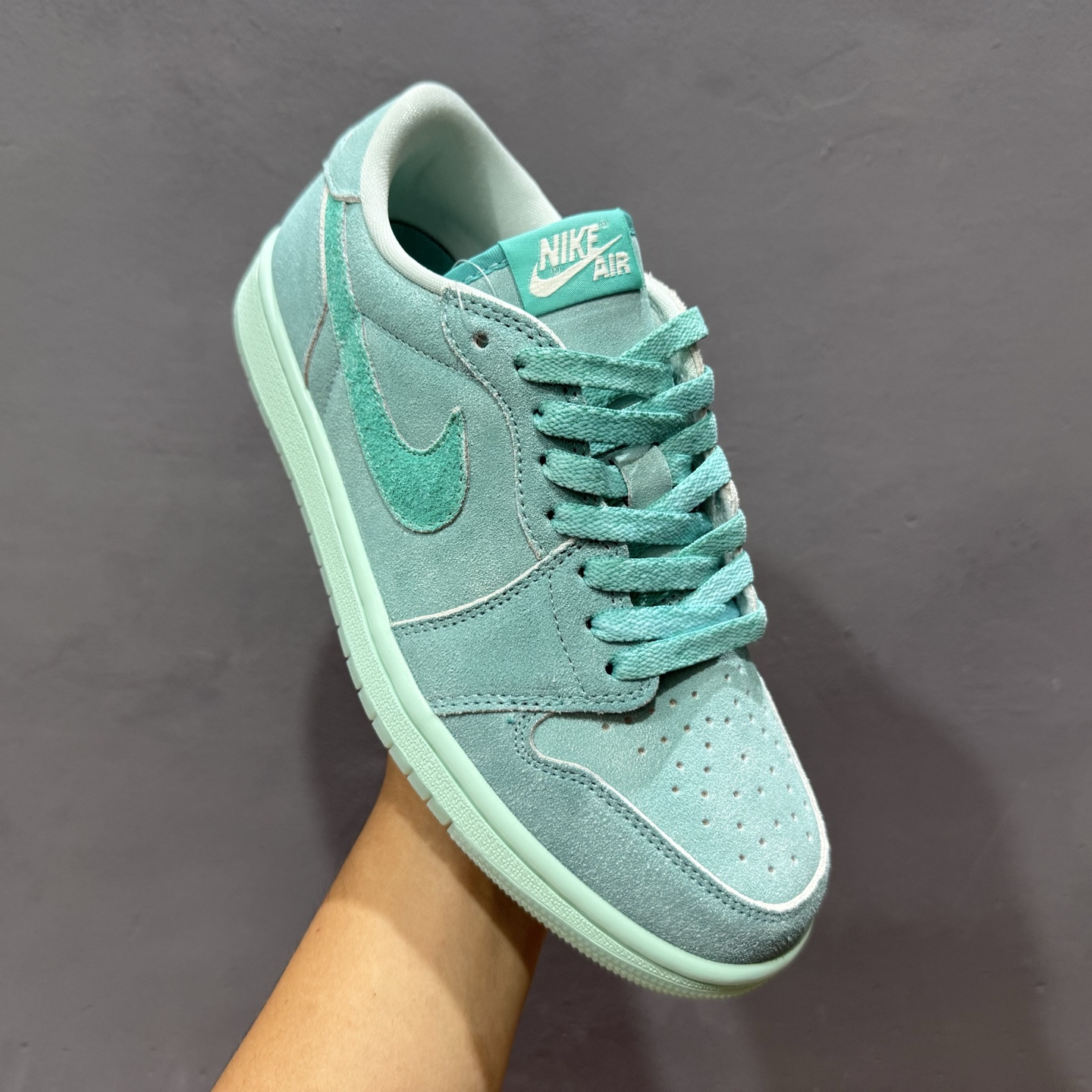 新款出货 纯原 乔丹 Air Jordan 1 Retro Low OG”Washed Teal“ AJ1 乔1冰感薄荷 低帮文化休闲板鞋 HQ8111-300