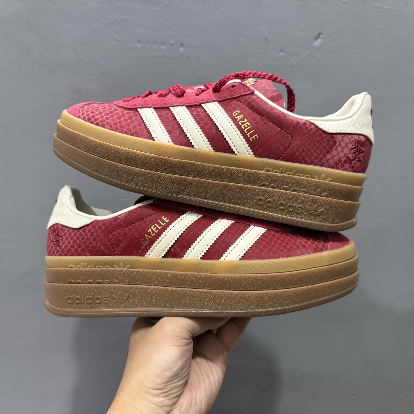 Adidas originals GAZELLE BOLD CNY 蛇年限定 高热新品 ”year ofsnake” 时尚百搭 JQ5977