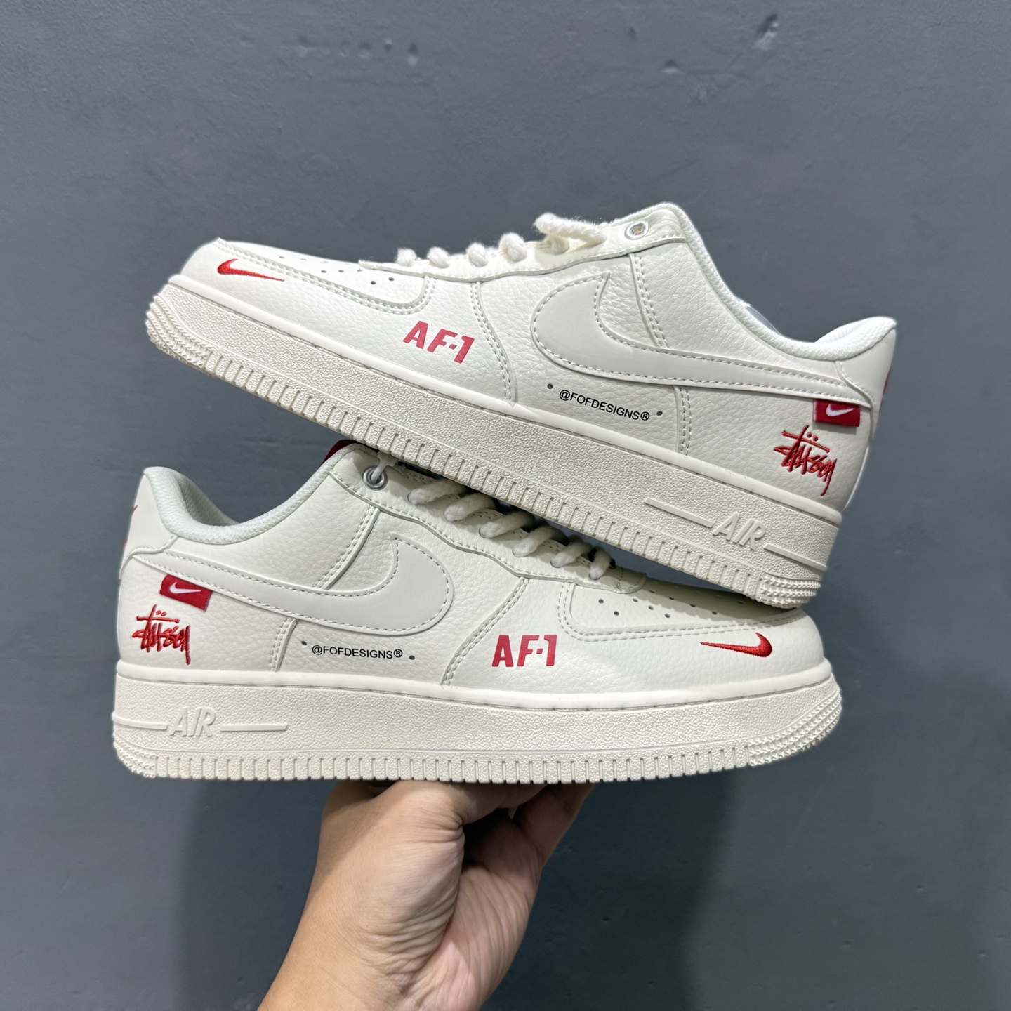 NIke Air Force 1 '07 Low “斯图西联名--米黑织布标”空军一号 SJ6698-016