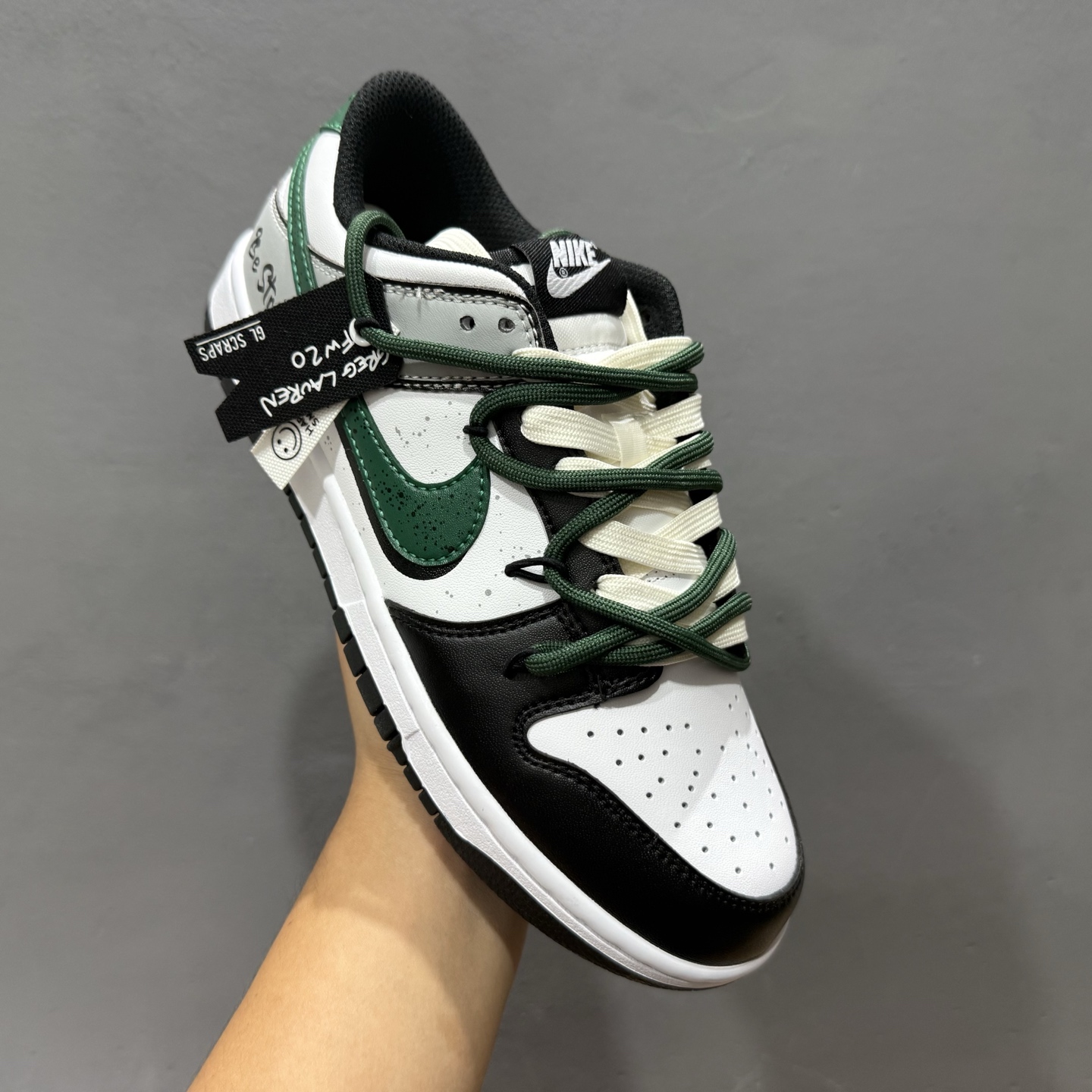 定制球鞋 Nike Dunk 闪电警戒 米黑红 DD1391-100