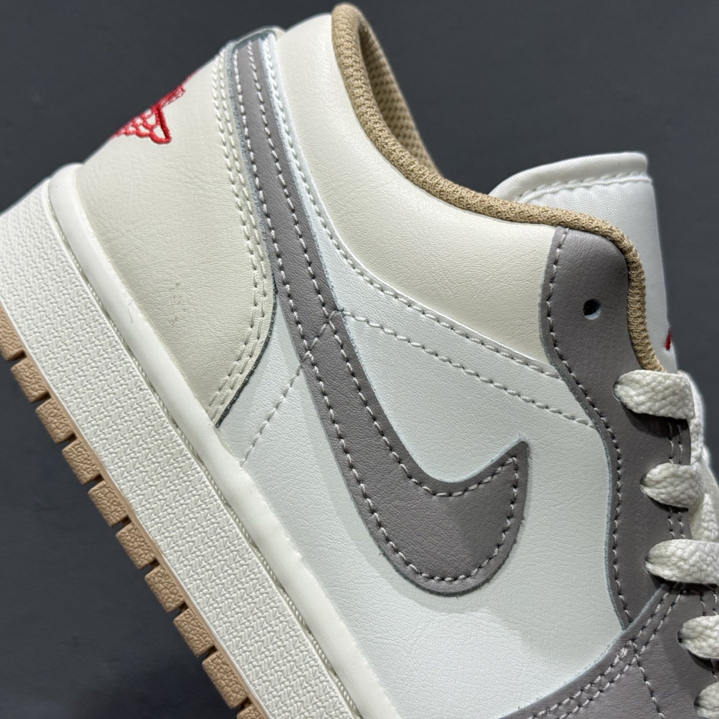 过验版本 Air Jordan 1 Low AJ1 乔1米灰色 低帮复古文化篮球鞋 553558-169