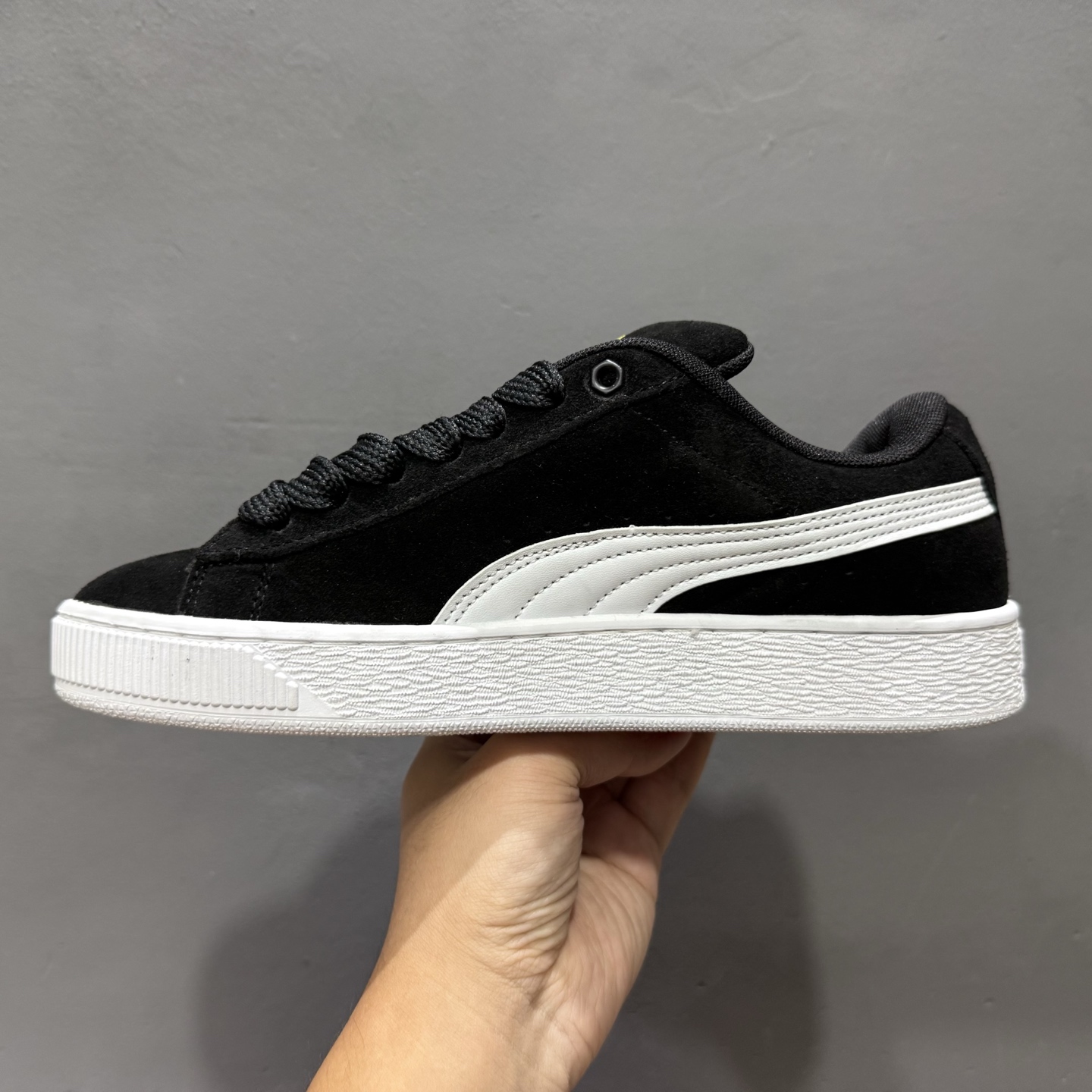 160 PUMA彪马 Suede XL 圆头面包鞋 黑黄白 308220-01