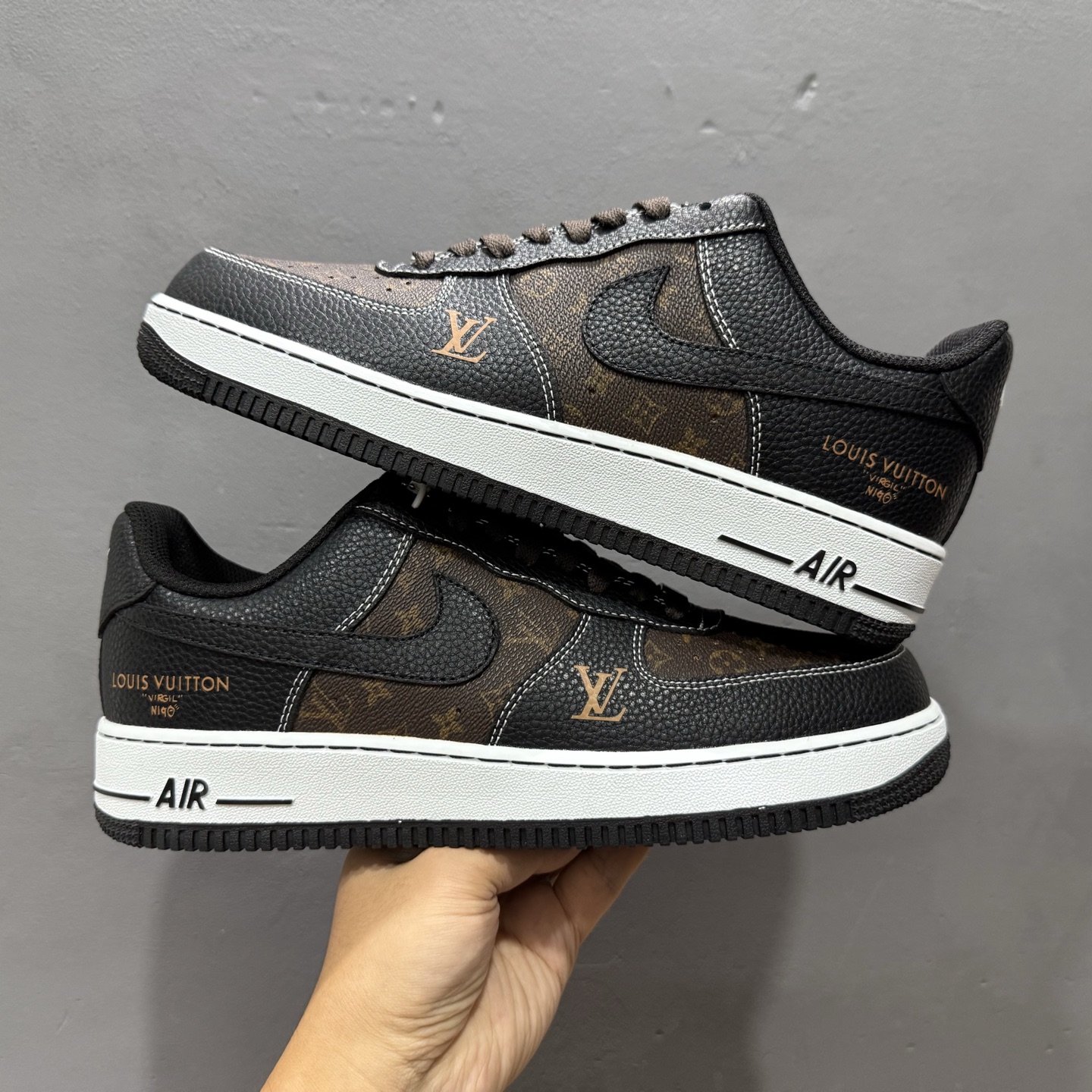 Nike Air Force 1'07 Low LV联名 经典黑棕 空军一号低帮休闲板鞋 CZ3986-002