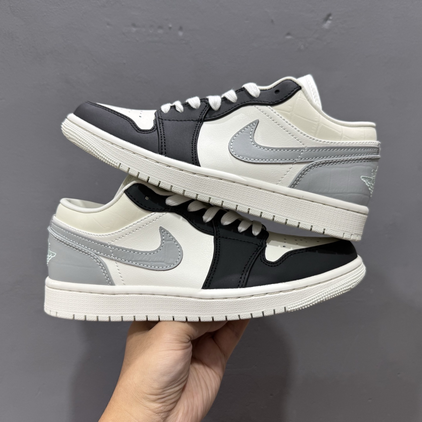 过验版本 Air Jordan 1 Low AJ1 乔1白灰绿色 低帮复古文化篮球鞋 IO2242-101