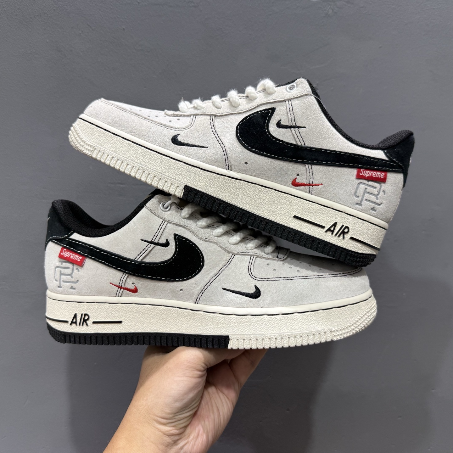 Sup x Air Force 1 Low 翻毛米灰黑 SJ6698-021
