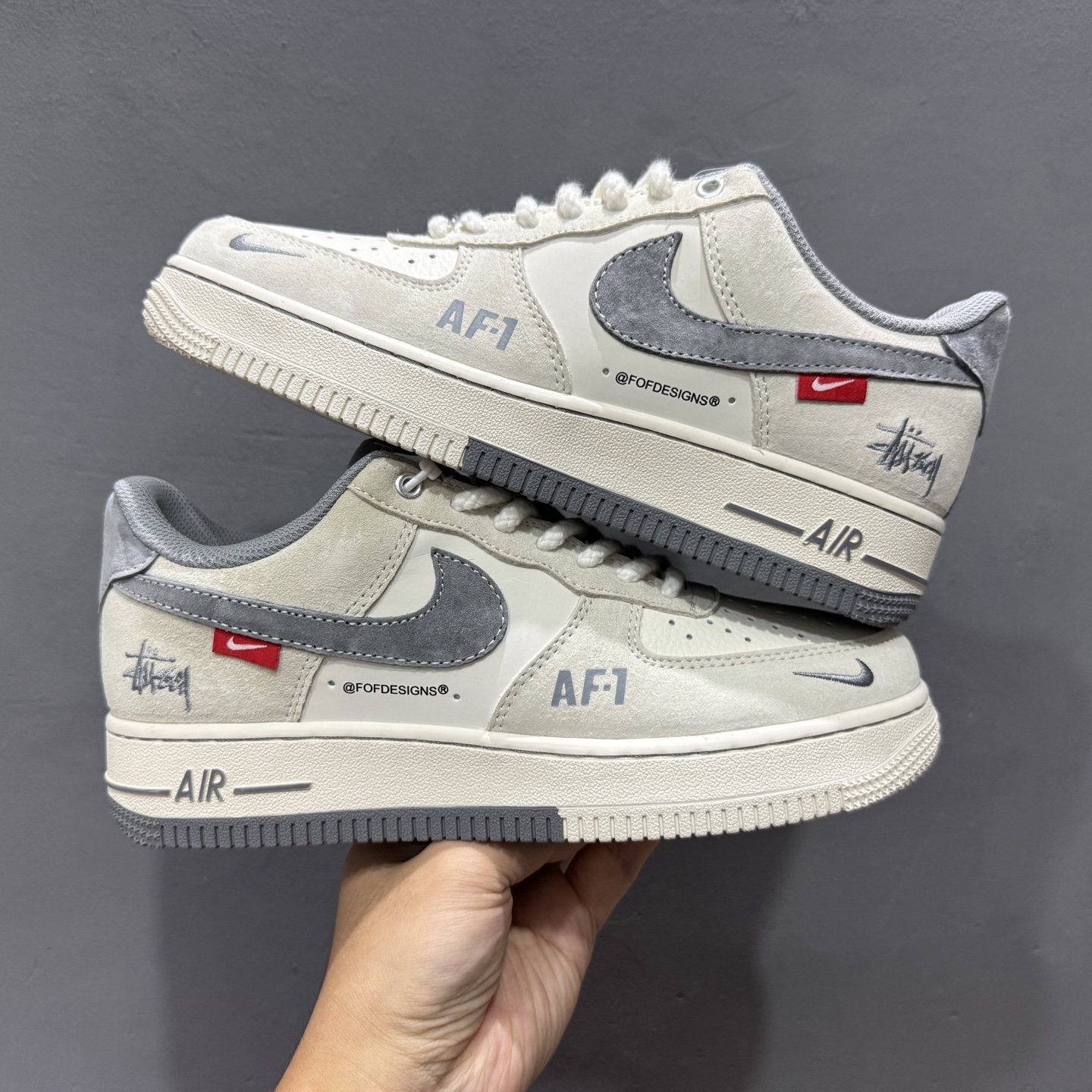 Sup x Air Force 1 Low 翻毛米灰黑 SJ6698-024