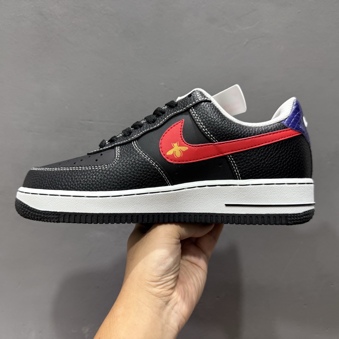Nike Air Force 1'07 Low 古驰联名 黑红勾 空军一号低帮休闲板鞋 AH8462-001