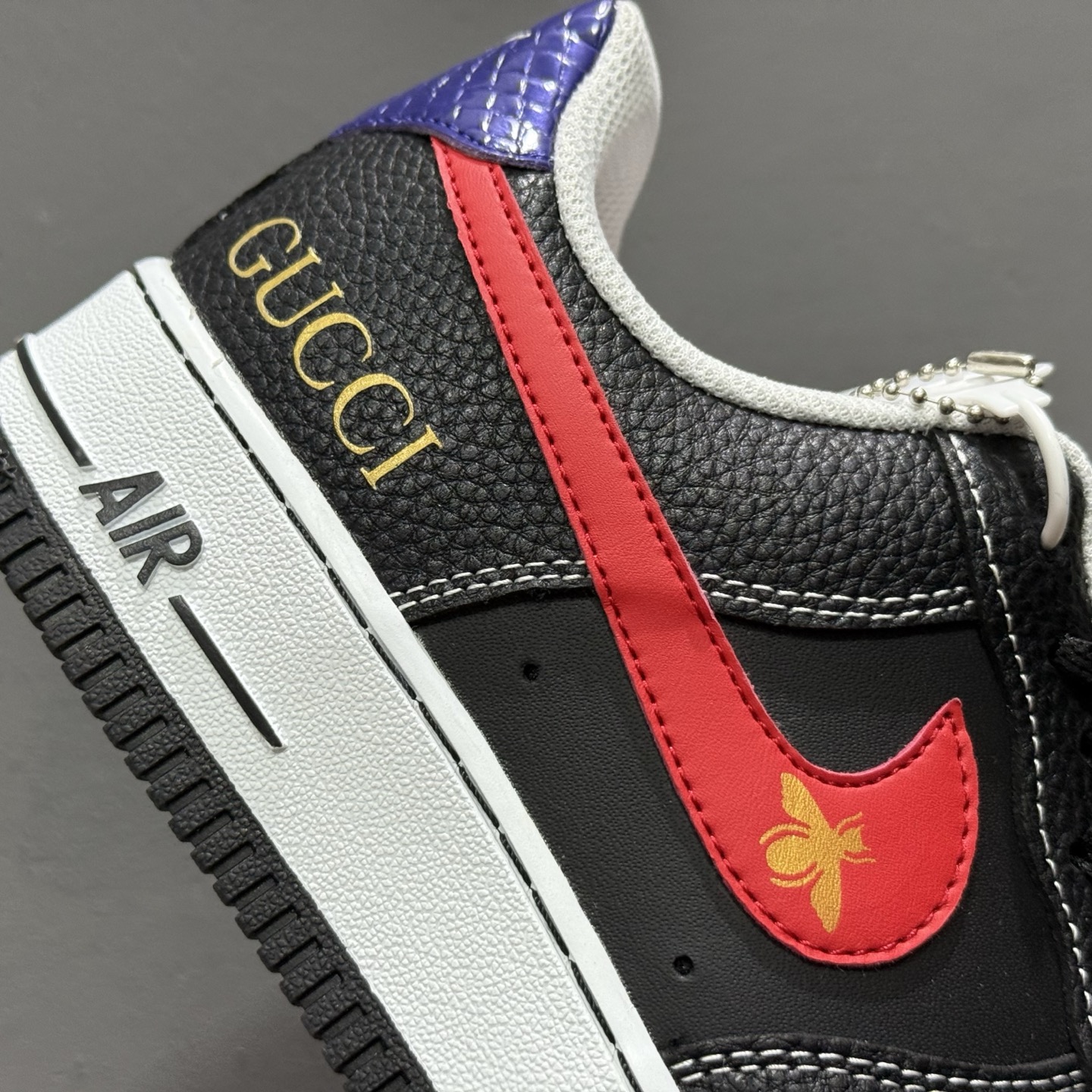 Nike Air Force 1'07 Low 古驰联名 黑红勾 空军一号低帮休闲板鞋 AH8462-001