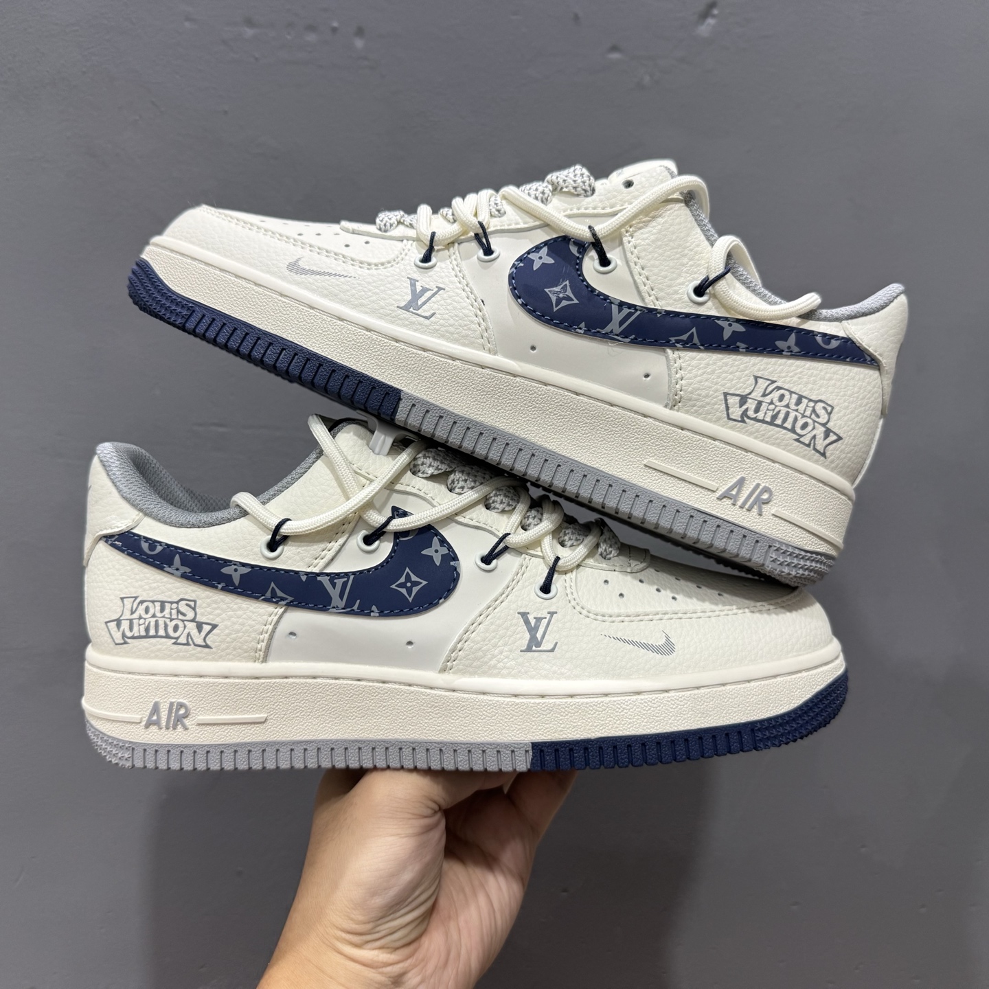 ￥260 Nike Air Force 1'07 Low LV联名 花蓝勾抽绳 空军一号低帮休闲板鞋 DM6868-064