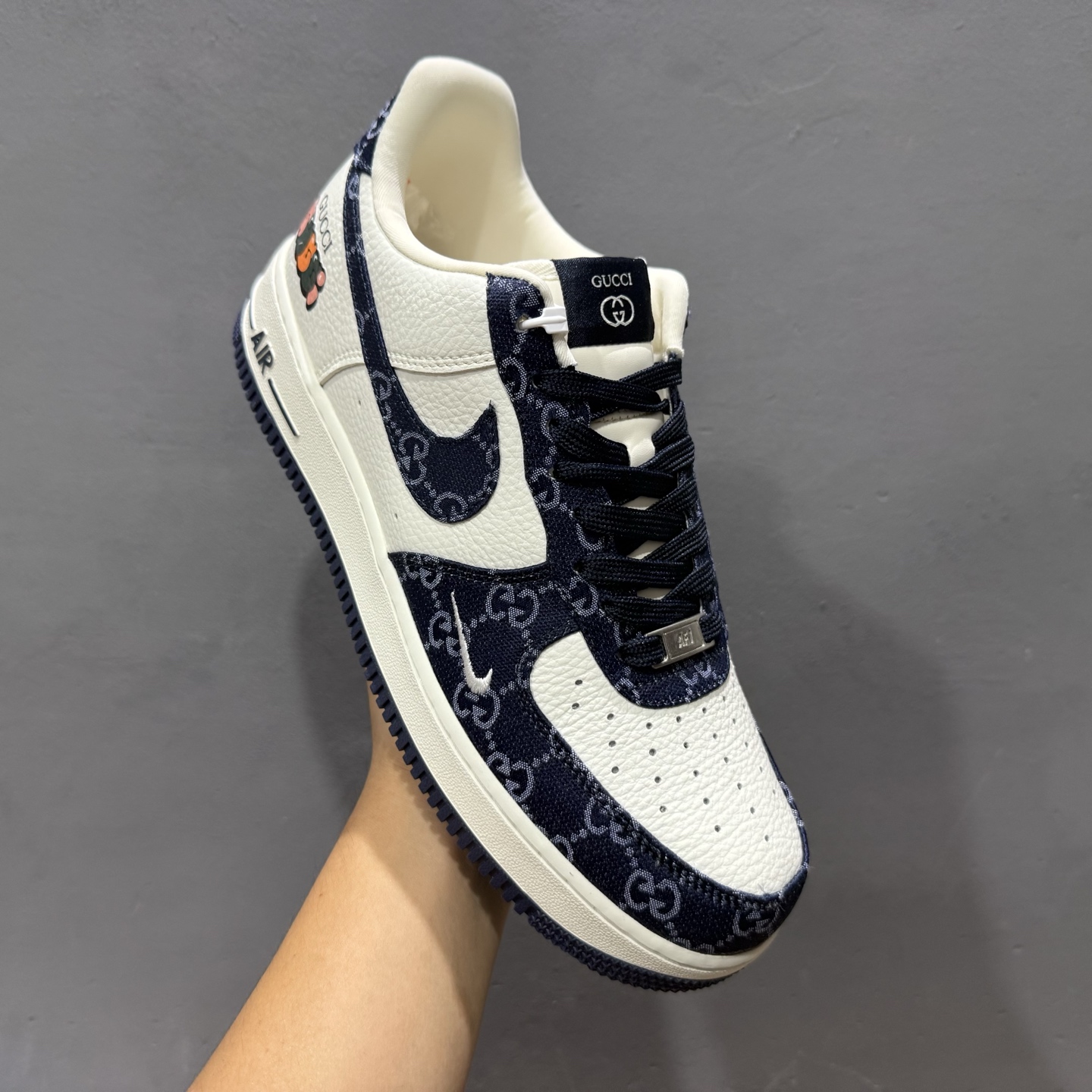 ￥260 Nike Air Force 1'07 Low 古驰联名 藏蓝牛仔 空军一号低帮休闲板鞋 SC0601-569