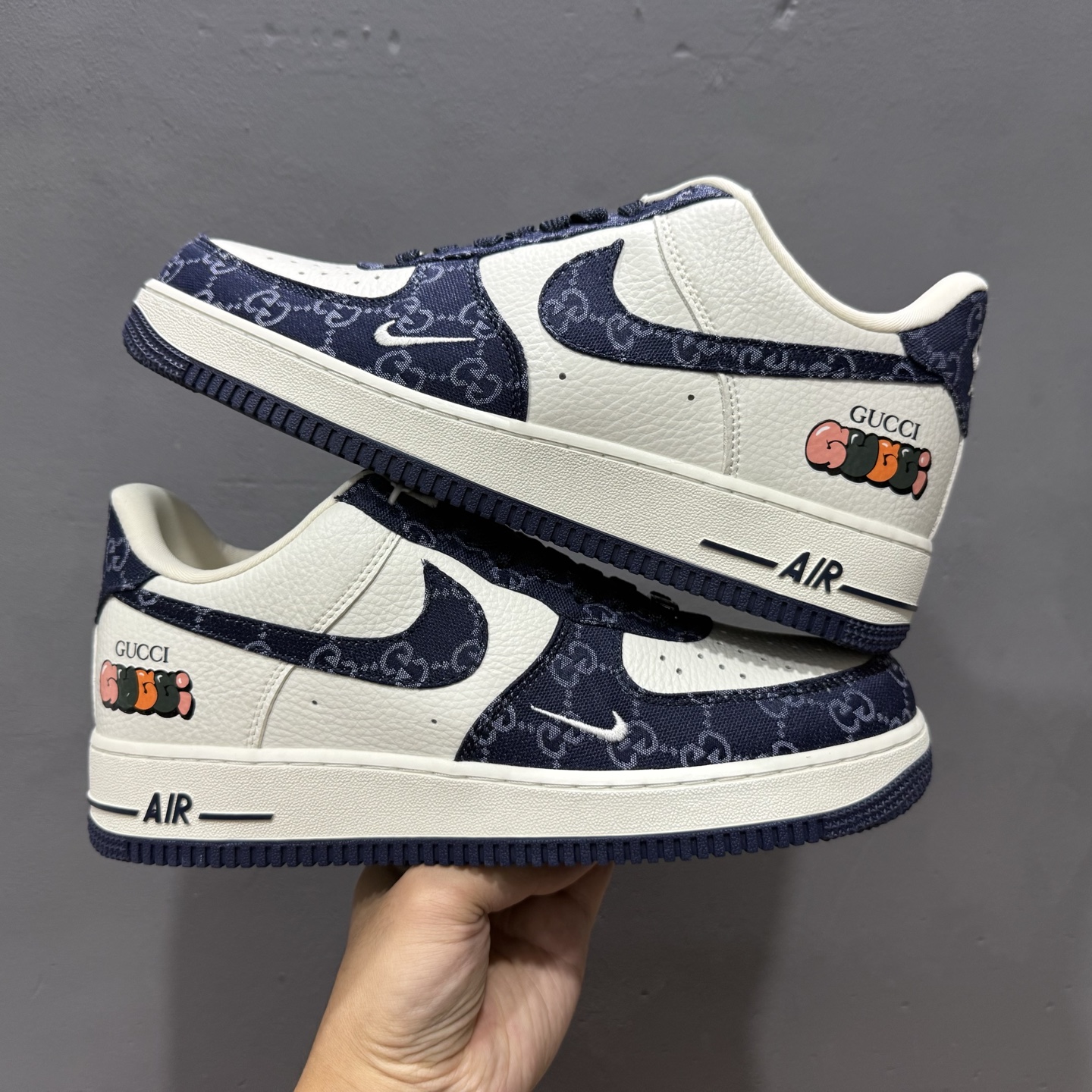 ￥260 Nike Air Force 1'07 Low 古驰联名 藏蓝牛仔 空军一号低帮休闲板鞋 SC0601-569