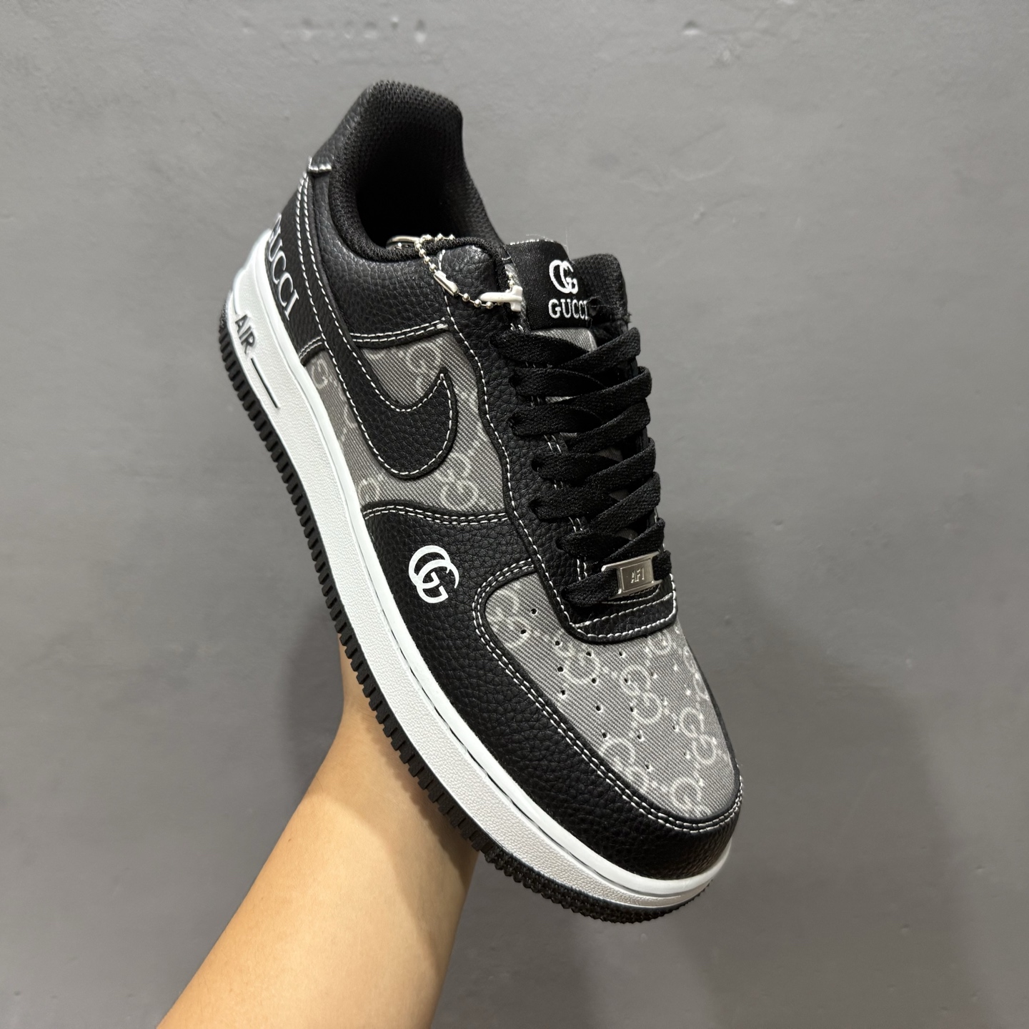 Nike Air Force 1'07 Low 古驰联名 荔纹印花 空军一号低帮休闲板鞋 AH8462-002
