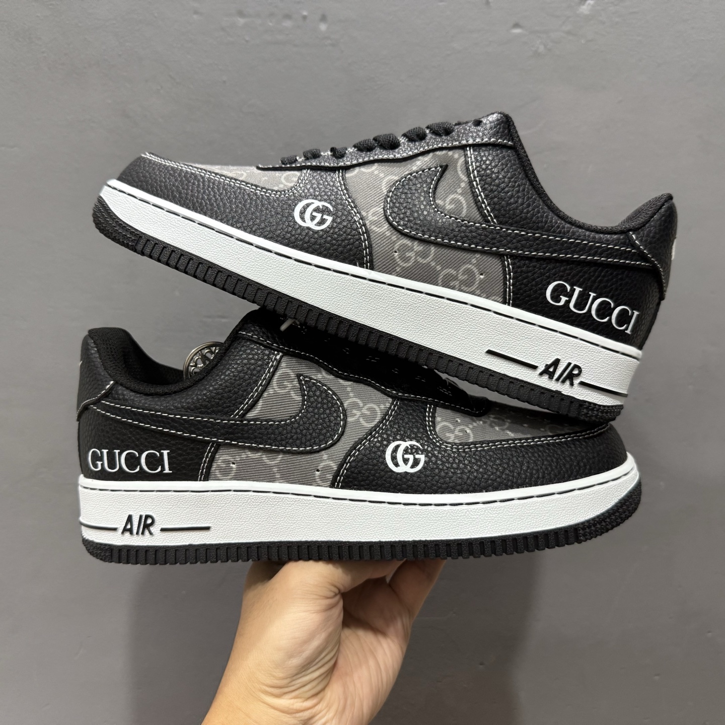 Nike Air Force 1'07 Low 古驰联名 荔纹印花 空军一号低帮休闲板鞋 AH8462-002