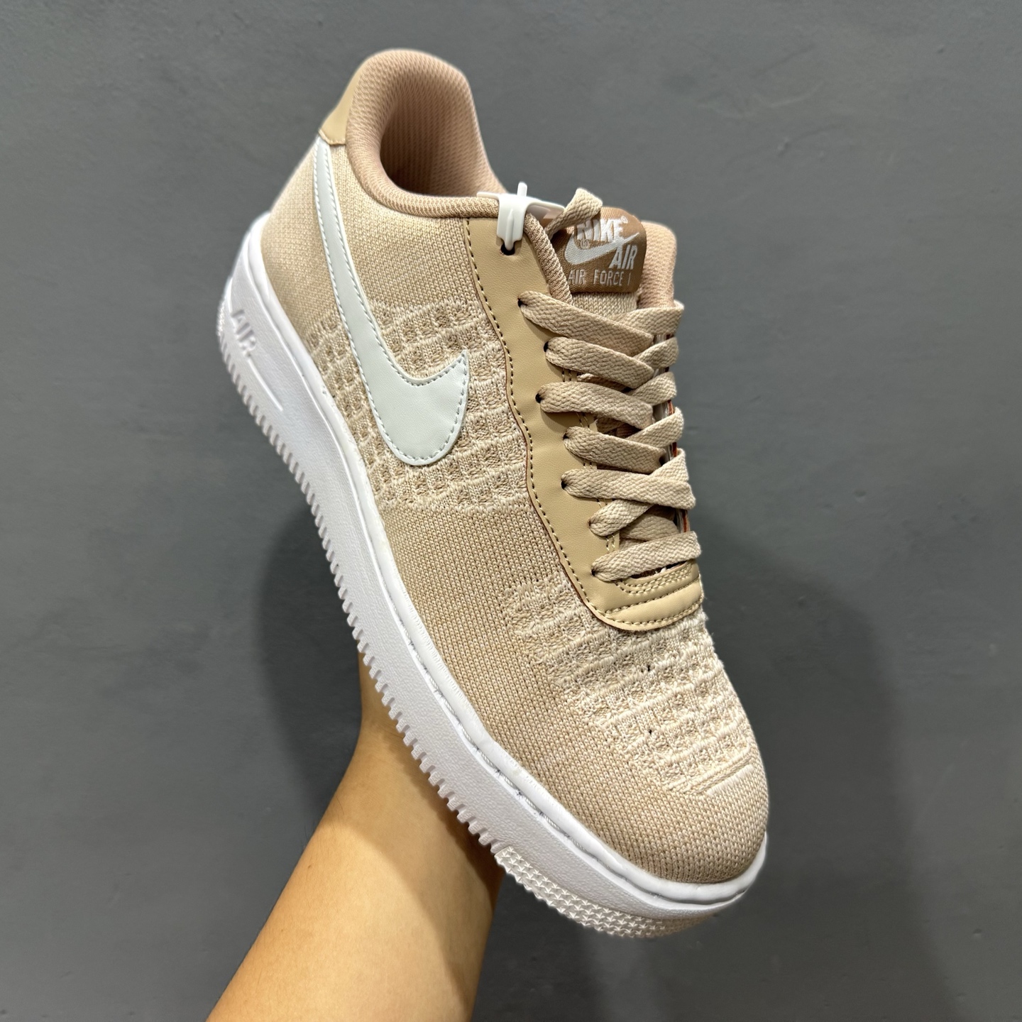 Nike Air Force 1'07 Low 飞织卡其色 空军一号低帮休闲板鞋 CI0051-299