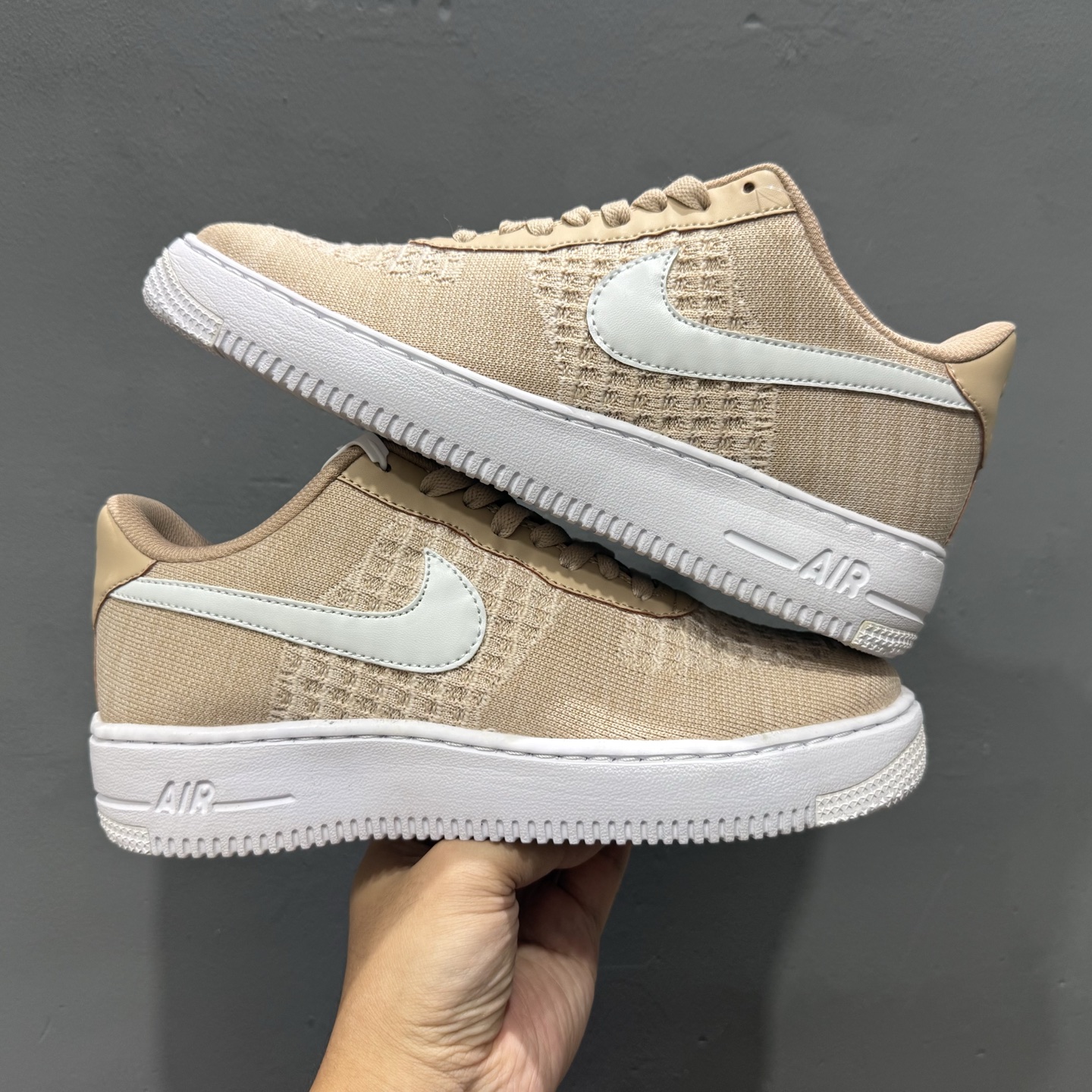 Nike Air Force 1'07 Low 飞织卡其色 空军一号低帮休闲板鞋 CI0051-299