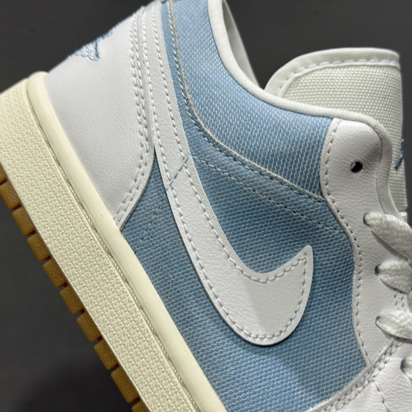 G版纯原 Air Jordan 1 Low Denim ”Worn Blue” 丹宁牛仔 低帮复古文化篮球鞋 HQ2004-400