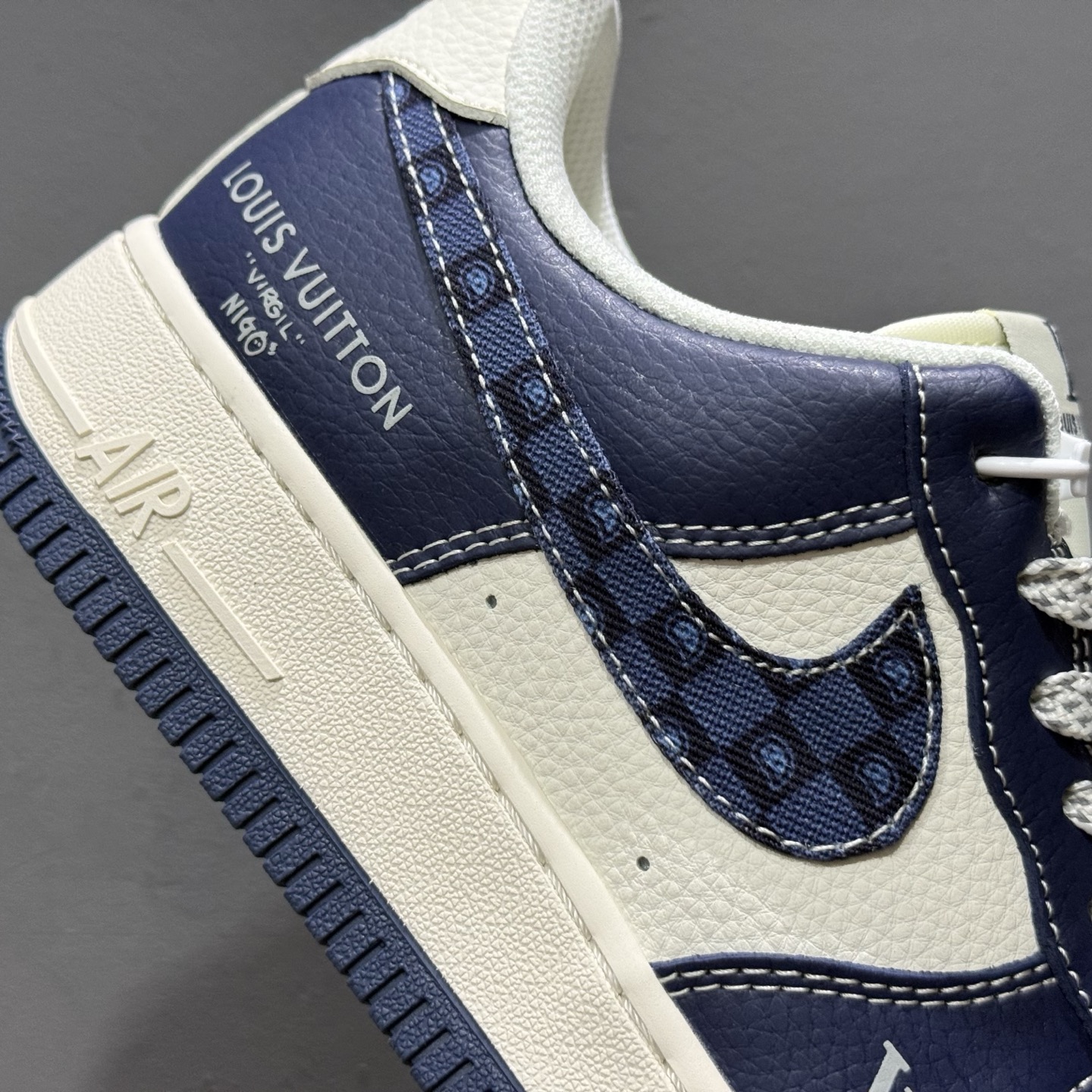 Nike Air Force 1'07 Low LV联名 海军蓝腰果花 空军一号低帮休闲板鞋 JP8028-009