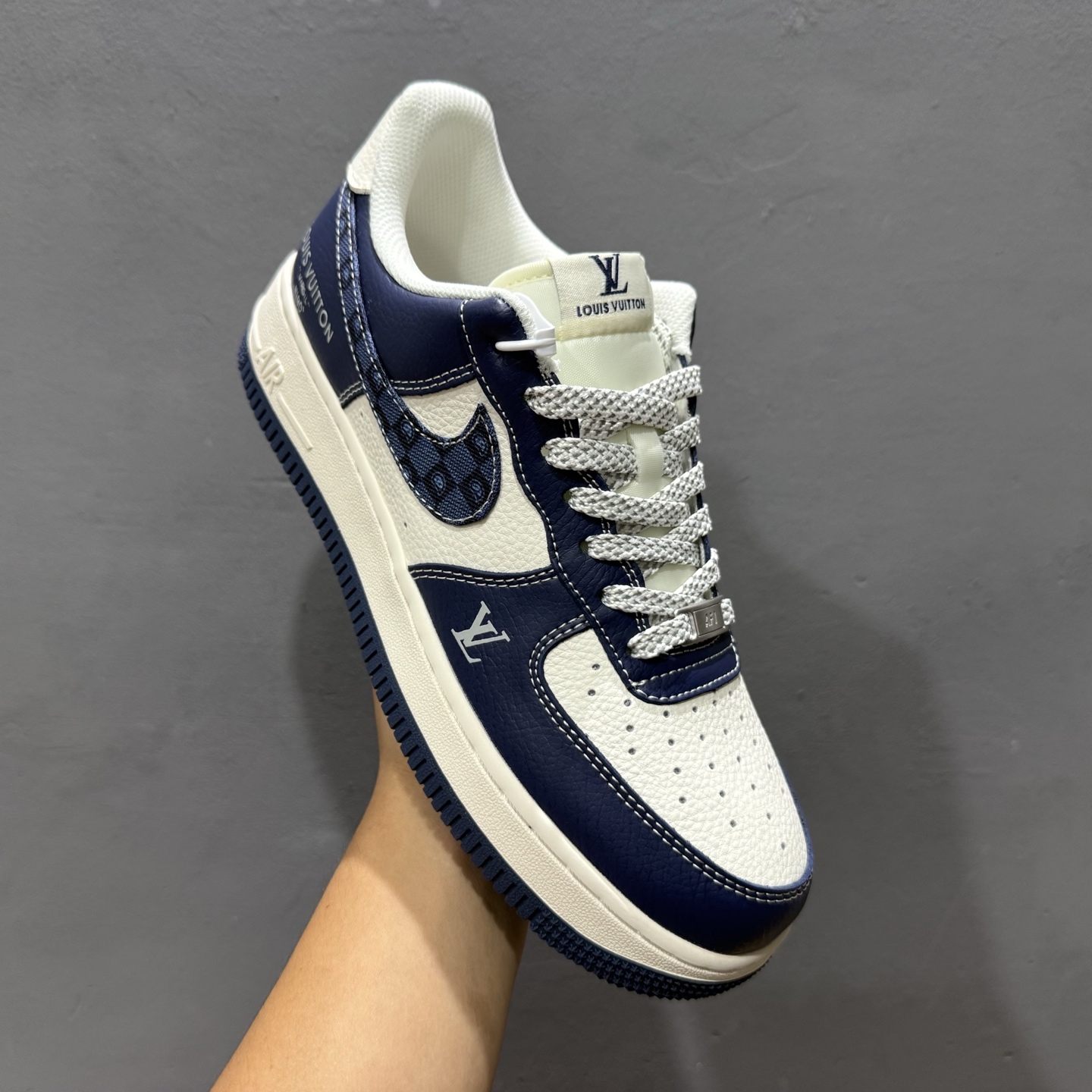 Nike Air Force 1'07 Low LV联名 海军蓝腰果花 空军一号低帮休闲板鞋 JP8028-009
