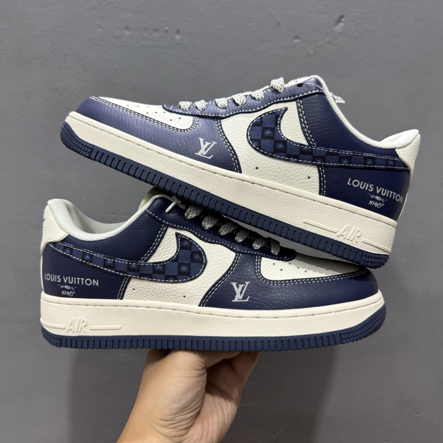 Nike Air Force 1'07 Low LV联名 海军蓝腰果花 空军一号低帮休闲板鞋 JP8028-009