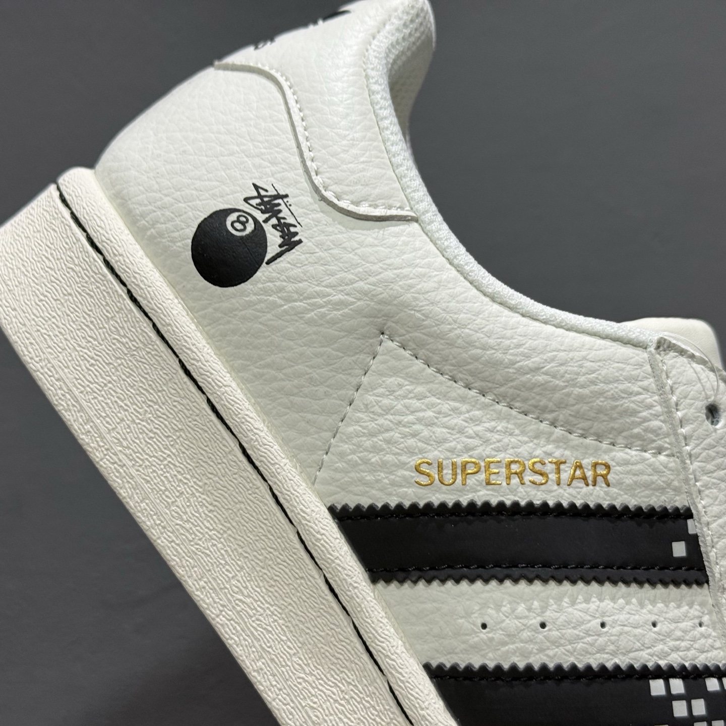 AD Originals Superstar x Stussy 白黑 SD6816