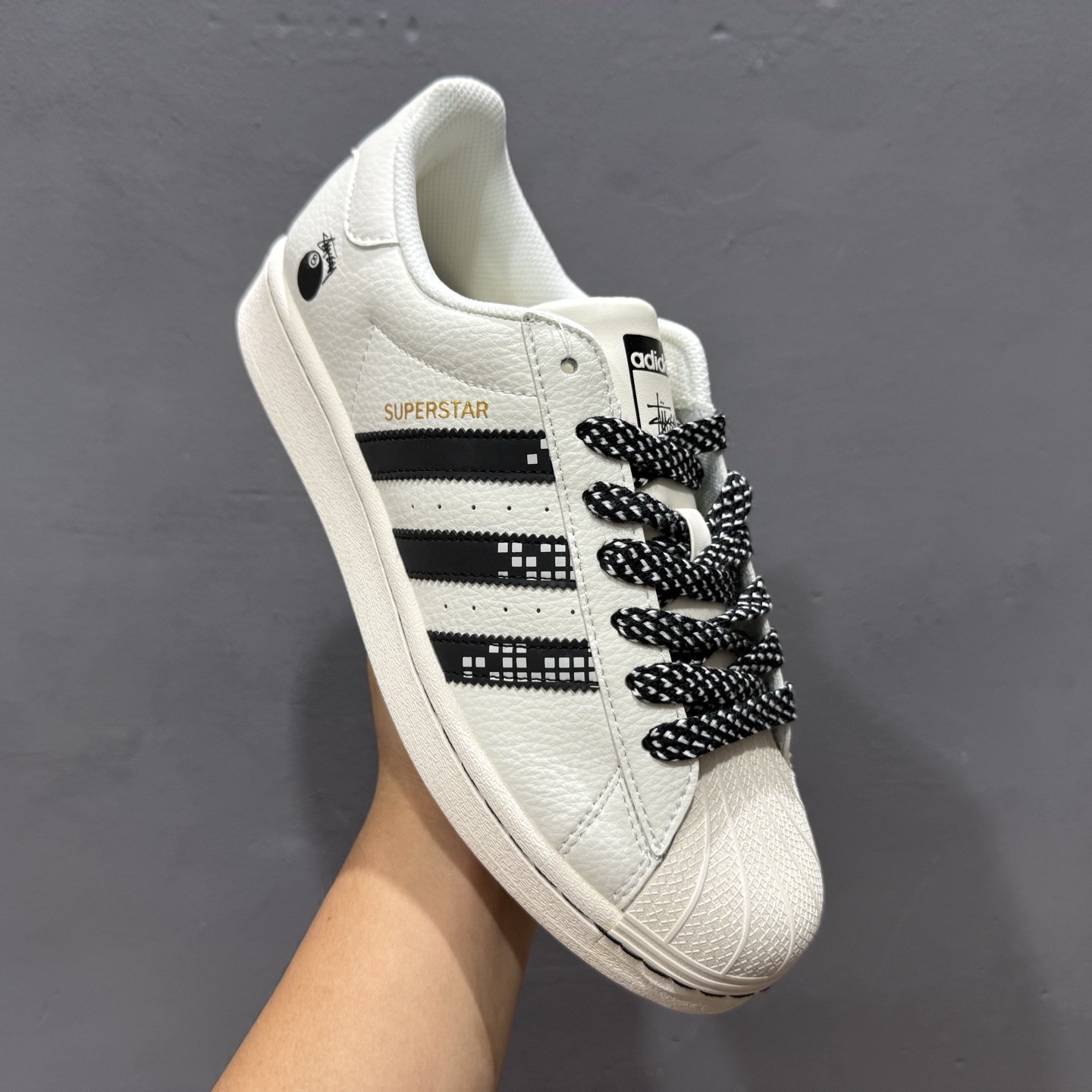 AD Originals Superstar x Stussy 白黑 SD6816