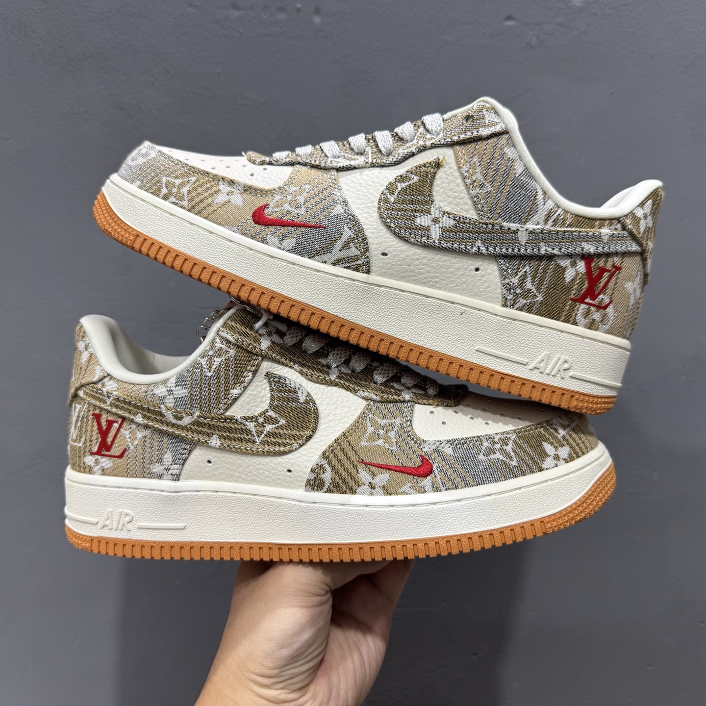 Nike Air Force 1'07 Low LV联名 灰棕花布 空军一号低帮休闲板鞋 DF0188-076