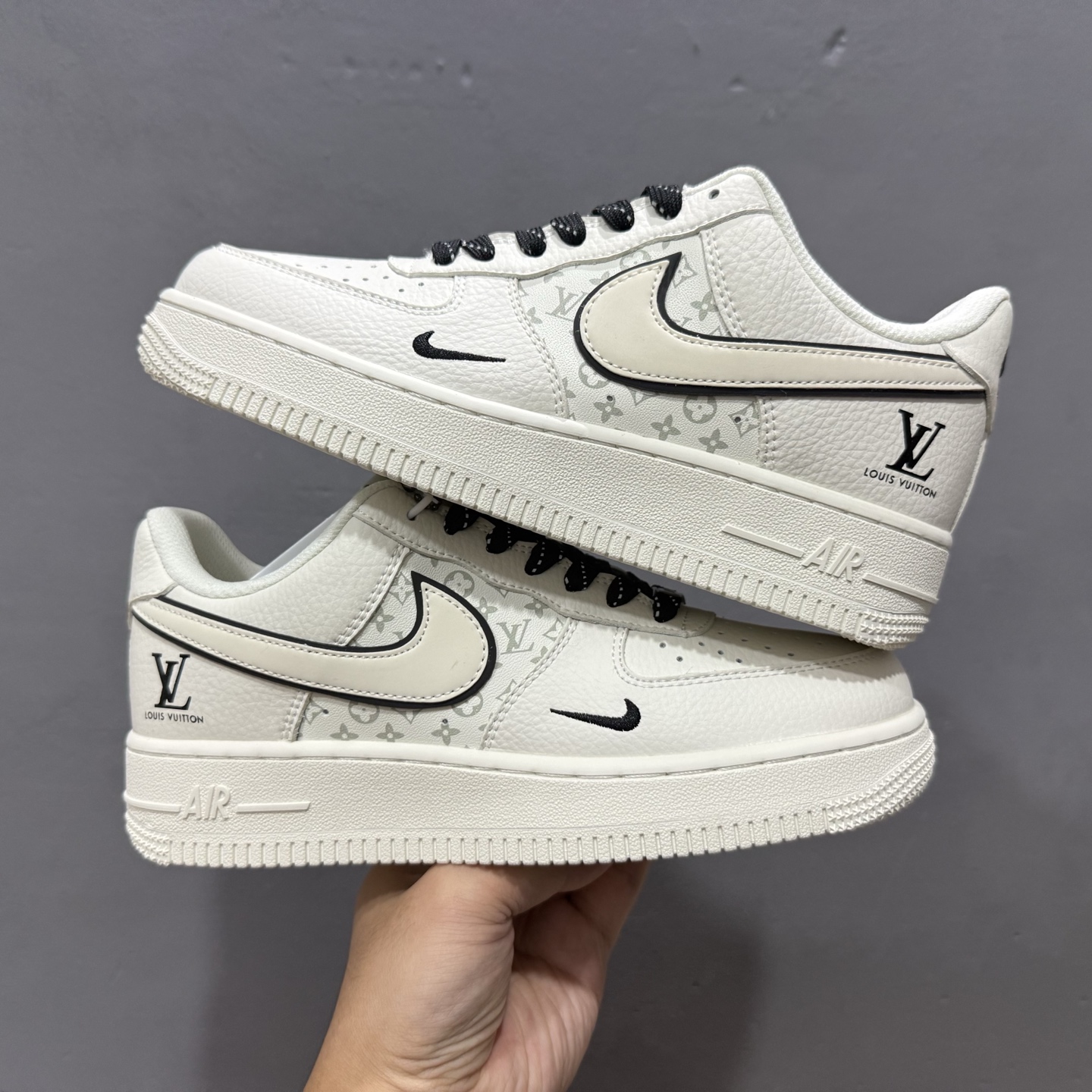 Nike Air Force 1'07 Low LV联名 米白小黑勾 空军一号低帮休闲板鞋 CS5288-035