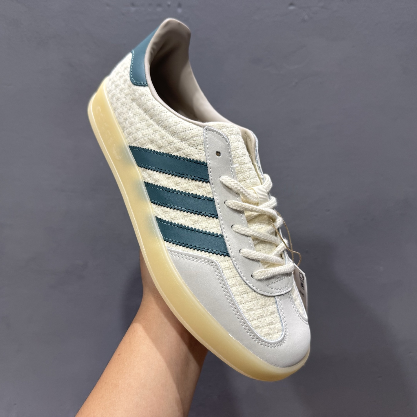 adidas originals GAZELLE INDOOR 米绿 JR3837