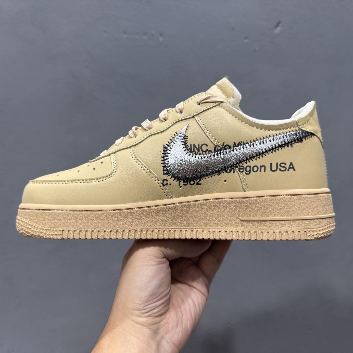 Off-White x Nike Air Force 1 Low ”Sesame” 芝麻色 OW联名空军一号低帮休闲板鞋 FD6900-200