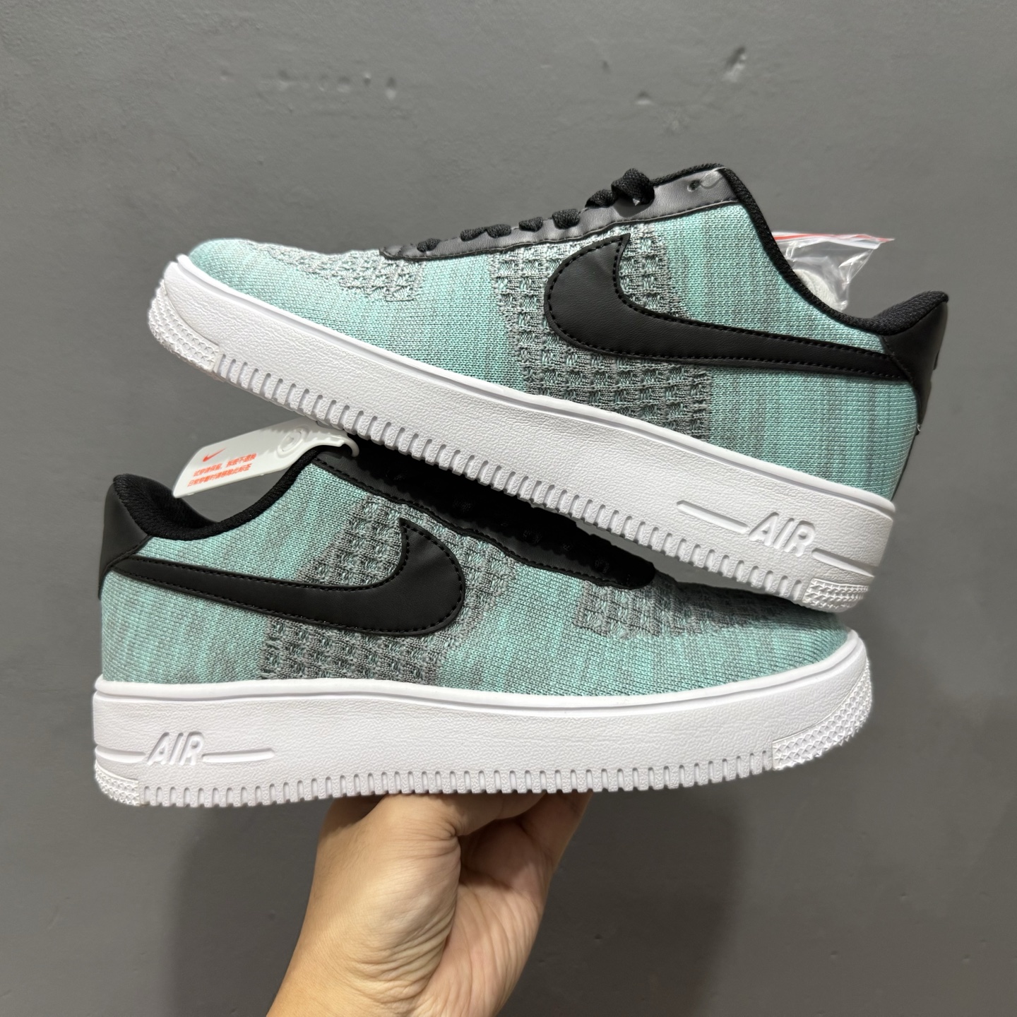 Nike Air Force 1'07 Low 飞织黑绿 空军一号低帮休闲板鞋 CI0051-600