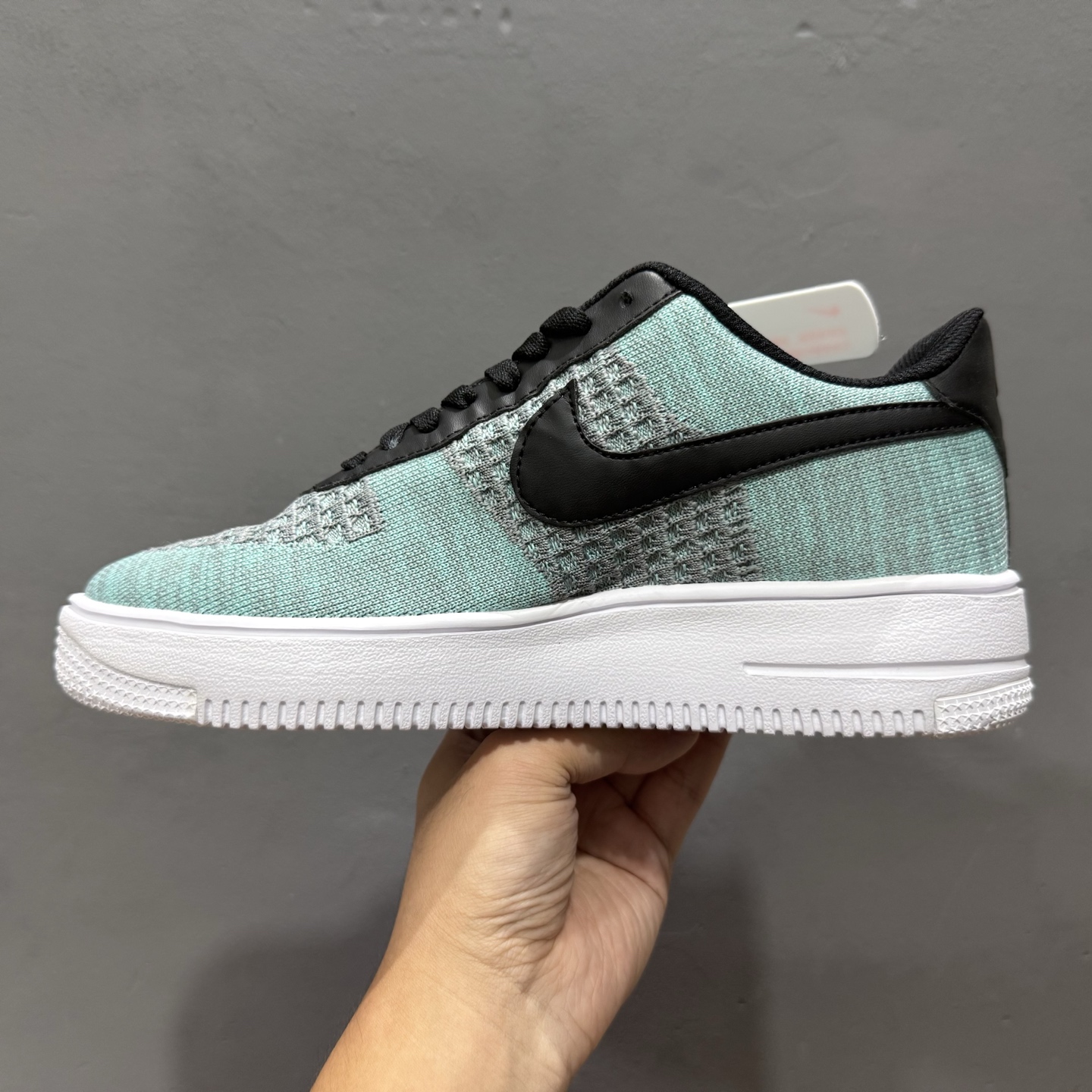 Nike Air Force 1'07 Low 飞织黑绿 空军一号低帮休闲板鞋 CI0051-600