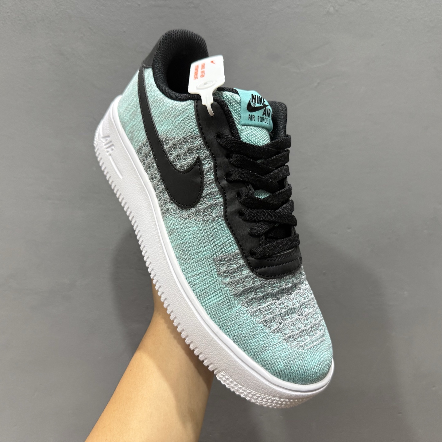Nike Air Force 1'07 Low 飞织黑绿 空军一号低帮休闲板鞋 CI0051-600