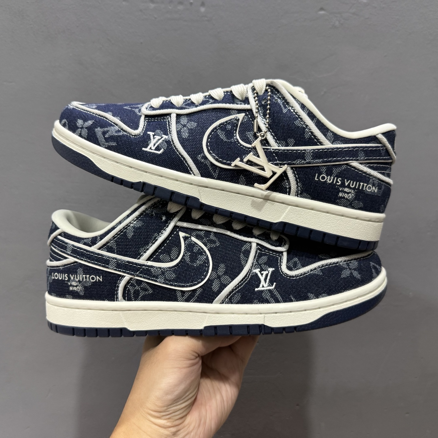 Nike SB Dunk Low LV联名 深蓝牛仔 高端定制 低帮休闲板鞋 SC0601-469