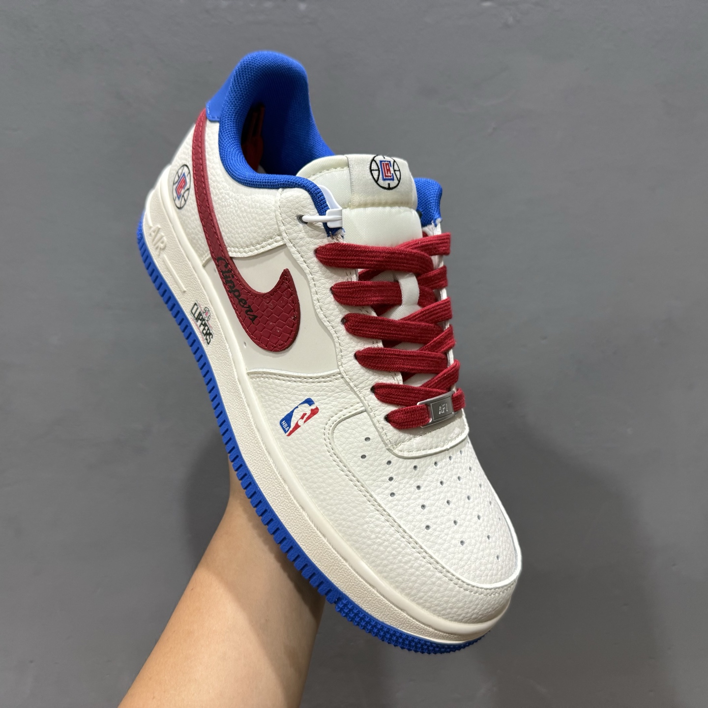 Nike Air Force 1'07 Low NBA联名 快船米蓝红 空军一号低帮休闲板鞋 QW5606-274
