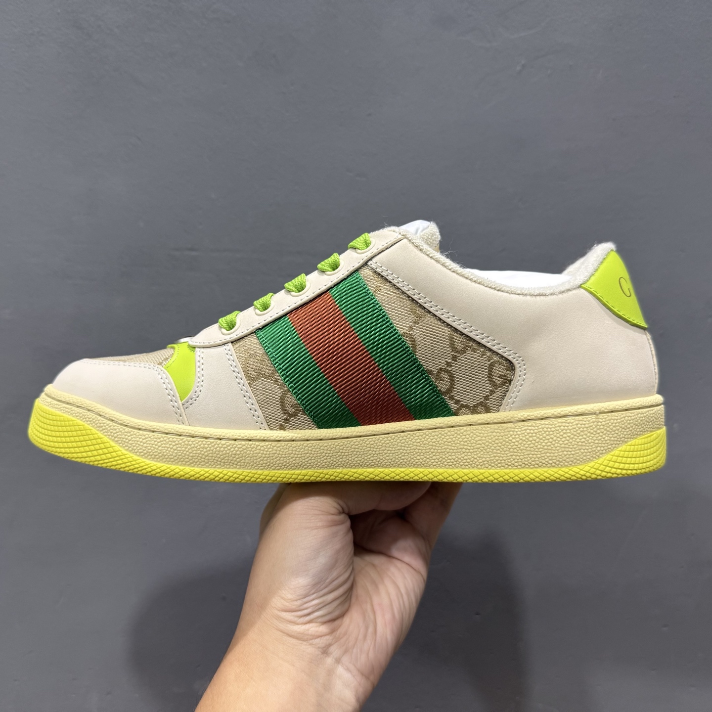 Gucci 古驰 Screener 运动休闲时装奢侈品系列 GG珐琅扣 擦脏做旧小脏鞋