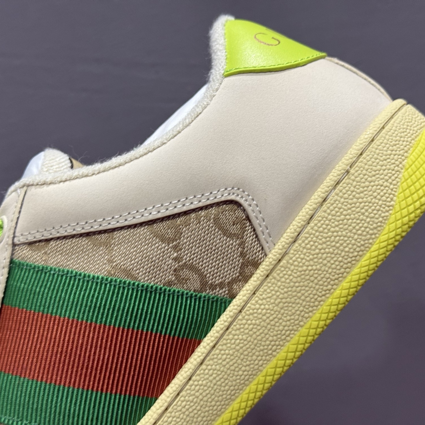 Gucci 古驰 Screener 运动休闲时装奢侈品系列 GG珐琅扣 擦脏做旧小脏鞋