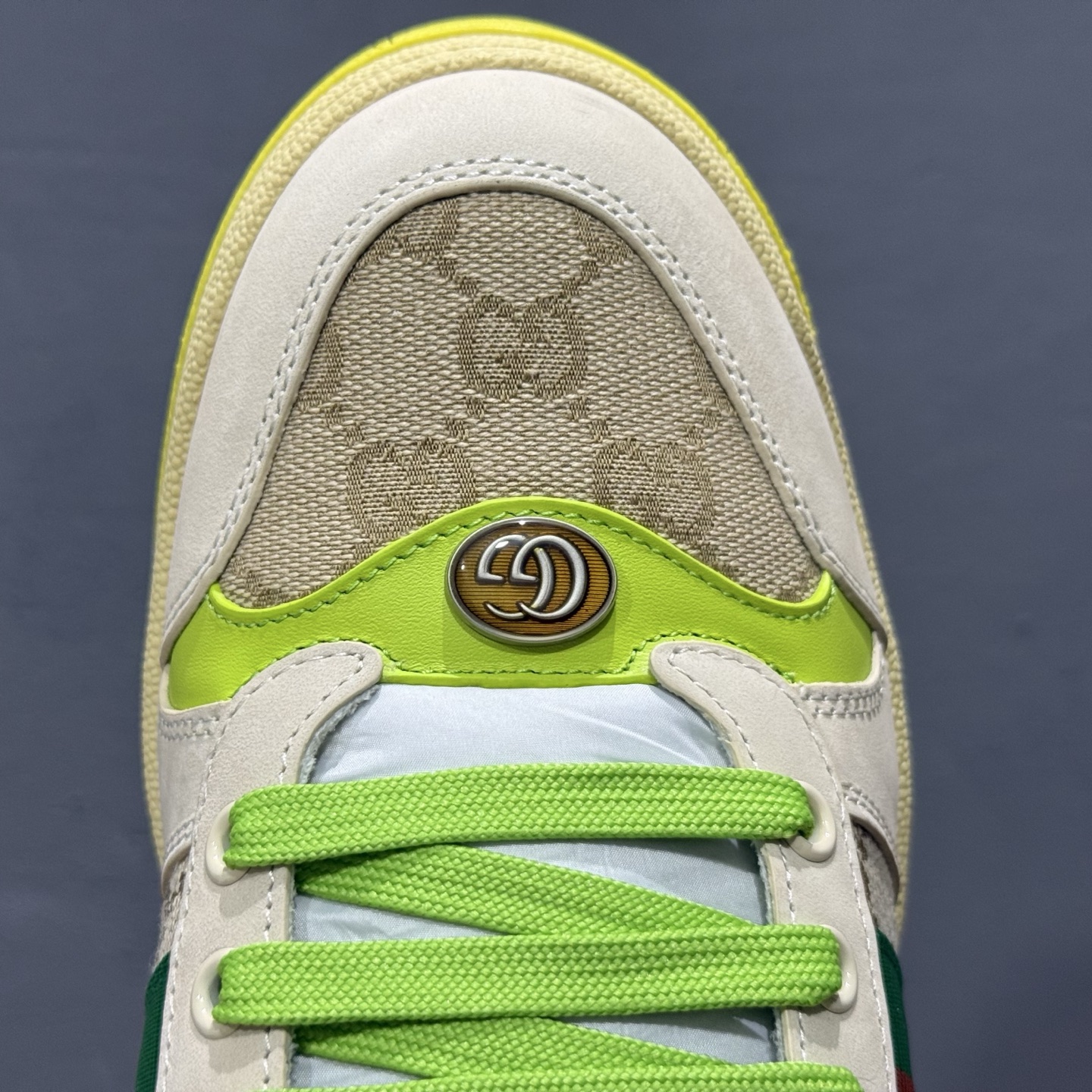 Gucci 古驰 Screener 运动休闲时装奢侈品系列 GG珐琅扣 擦脏做旧小脏鞋