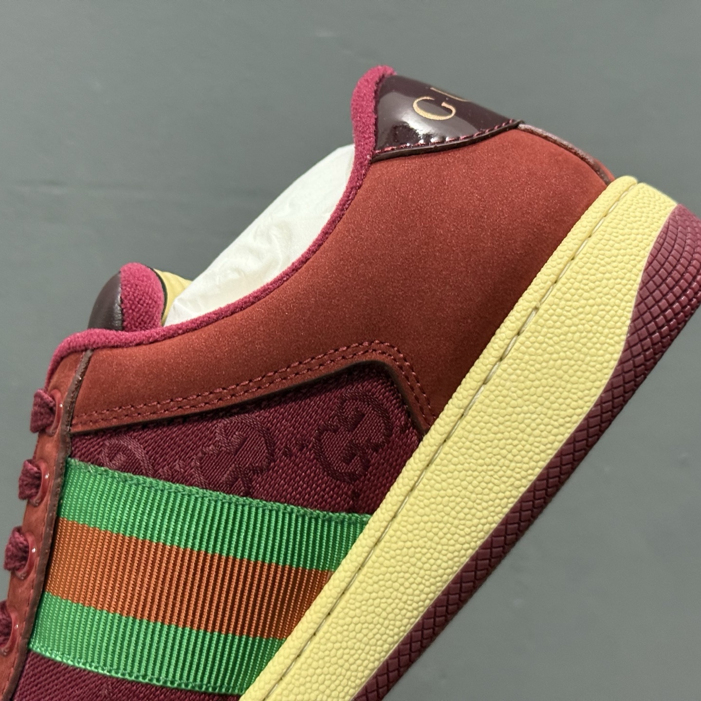 Gucci 古驰 Screener 运动休闲时装奢侈品系列 GG珐琅扣 擦脏做旧小脏鞋