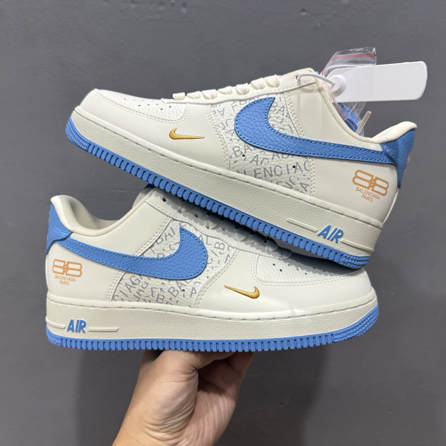Balenciaga x NIke Air Force 1 白蓝金 YF9511-803