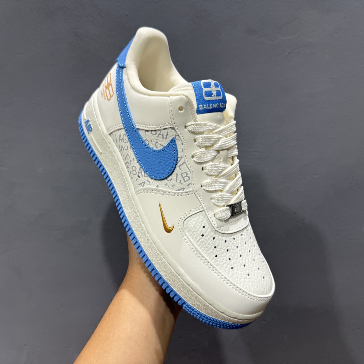 Balenciaga x NIke Air Force 1 白蓝金 YF9511-803
