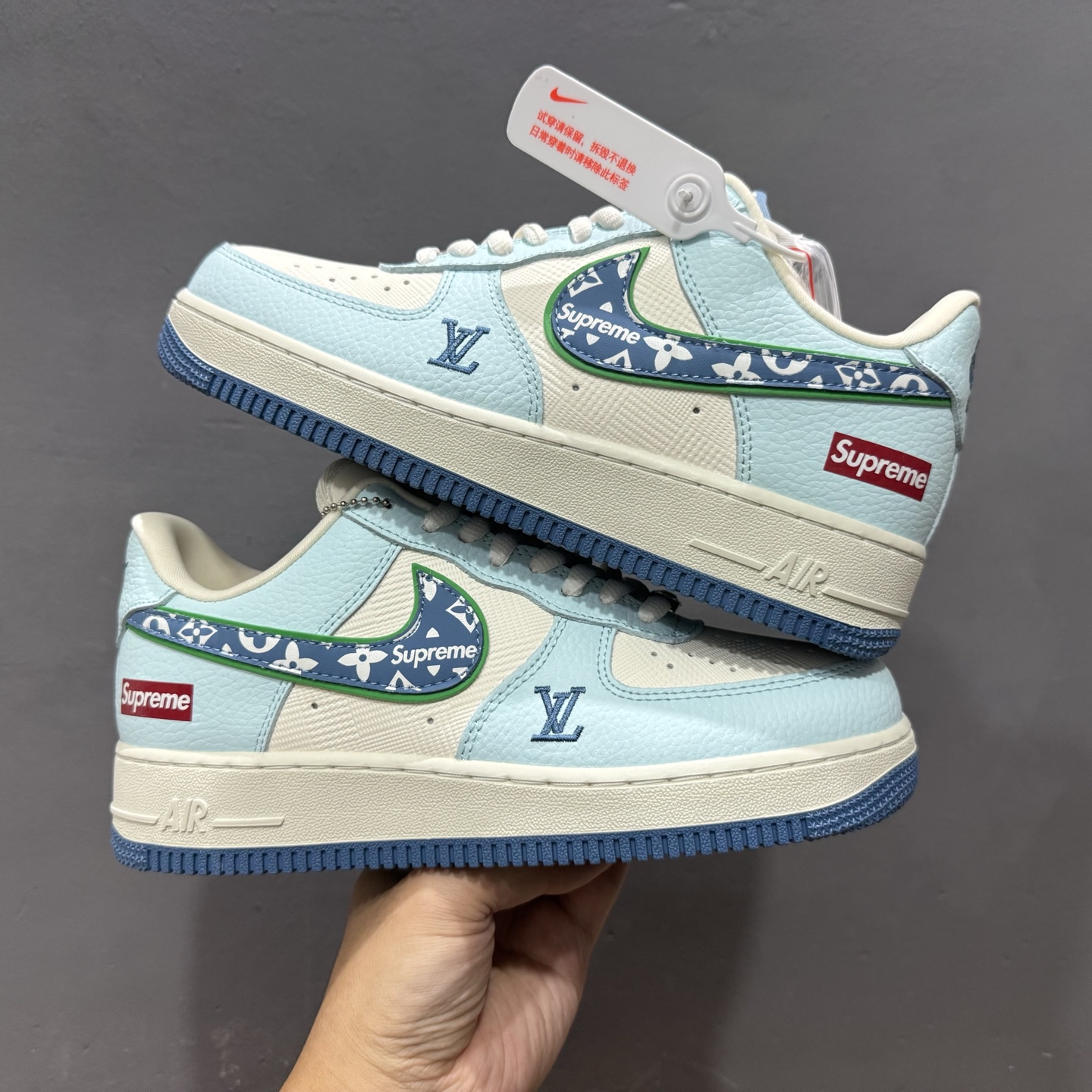 Nike Air Force 1'07 Low LV联名 白蓝 空军一号低帮休闲板鞋 YF9511-809-High Quatity Cheap Brand wholesale wholesaler seller Clothes Bags handbags Sneakers Top Fashion Clothing Shoes from China Factory Chinese suppliers best Quality Beautiful Price Nike Air Force 1'07 Low LV联名 白蓝 空军一号低帮休闲板鞋 YF9511-809