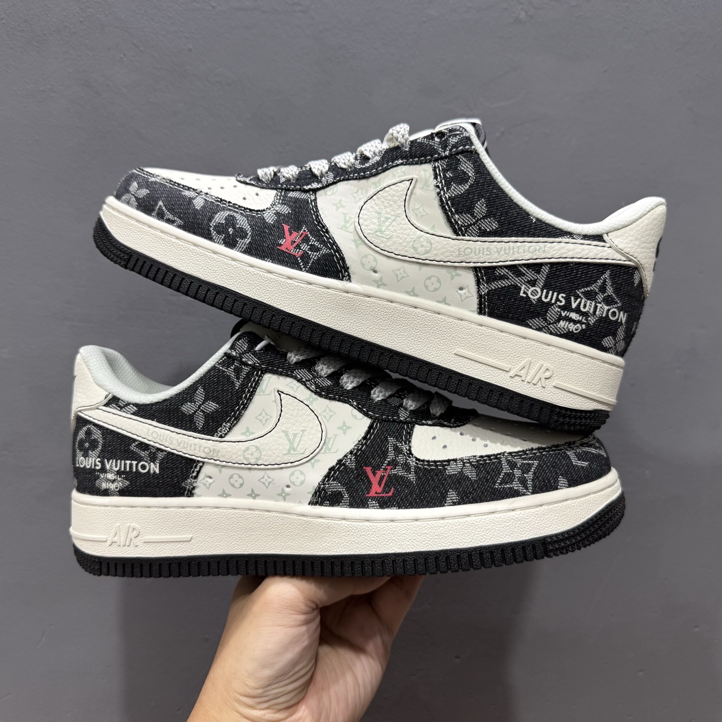 Nike Air Force 1'07 Low LV联名 牛仔米黑缝线 空军一号低帮休闲板鞋 MZ9588-815