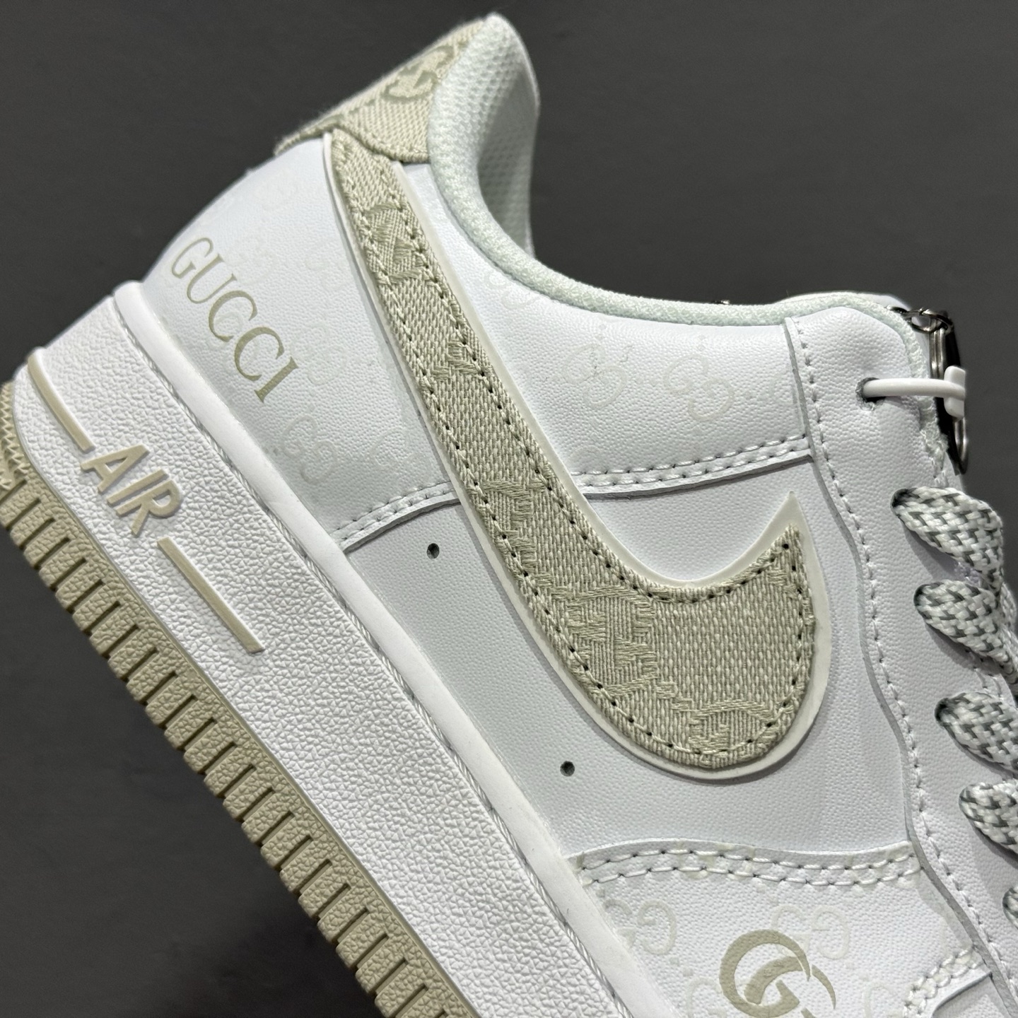 Nike Air Force 1'07 Low 古驰联名 米灰牛仔夜光 空军一号低帮休闲板鞋 XX3168-197