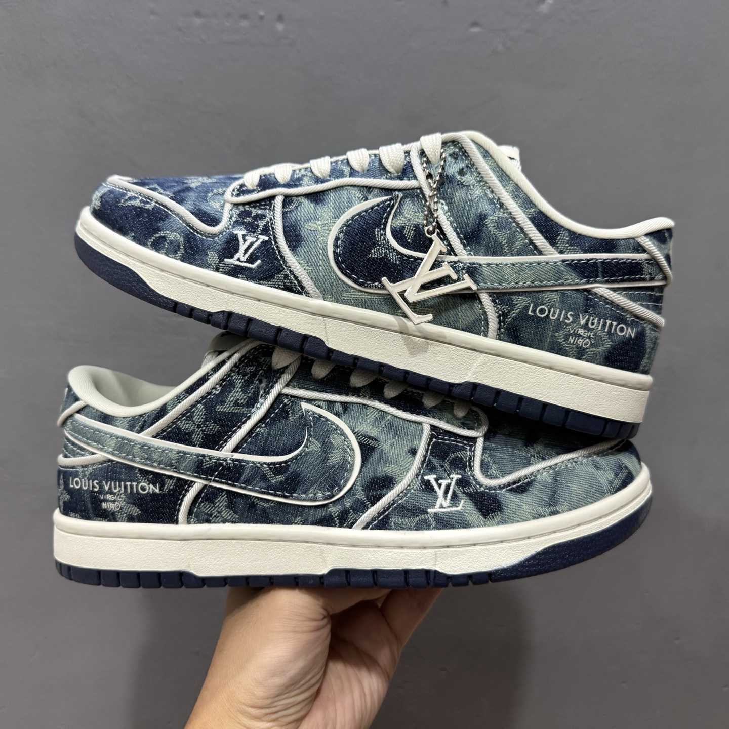 Nike SB Dunk Low LV联名 青蓝牛仔 高端定制 低帮休闲板鞋 SC0601-466