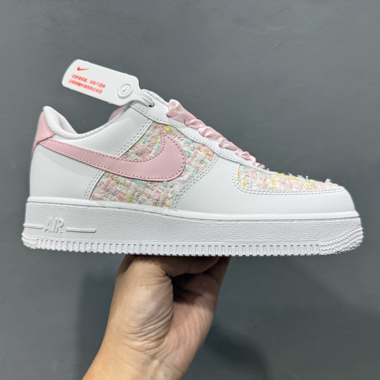 定制球鞋 Air Force 1 Low 樱花奶霜 粉白小香风 经典休闲运动板鞋 ZH0316-095