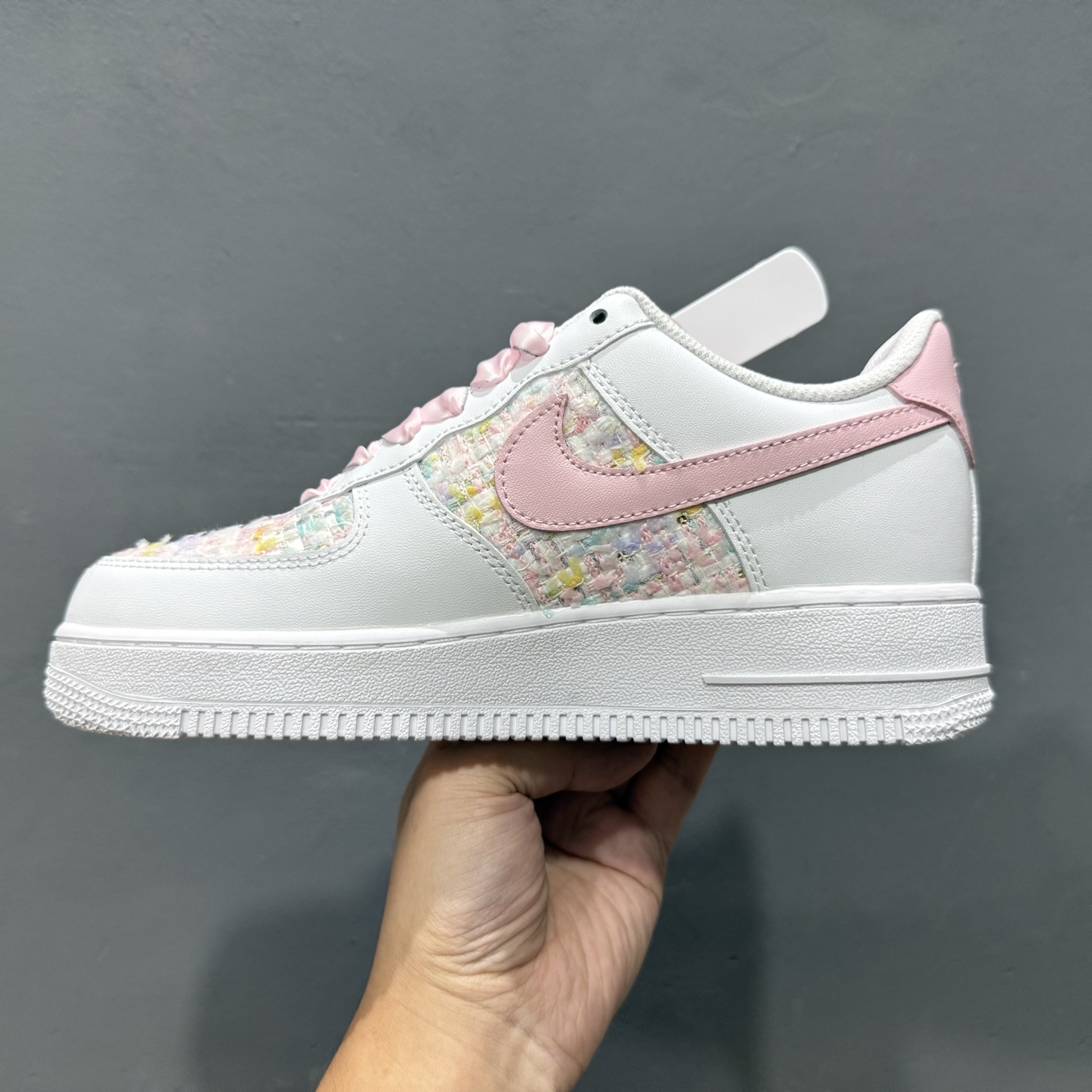 定制球鞋 Air Force 1 Low 樱花奶霜 粉白小香风 经典休闲运动板鞋 ZH0316-095