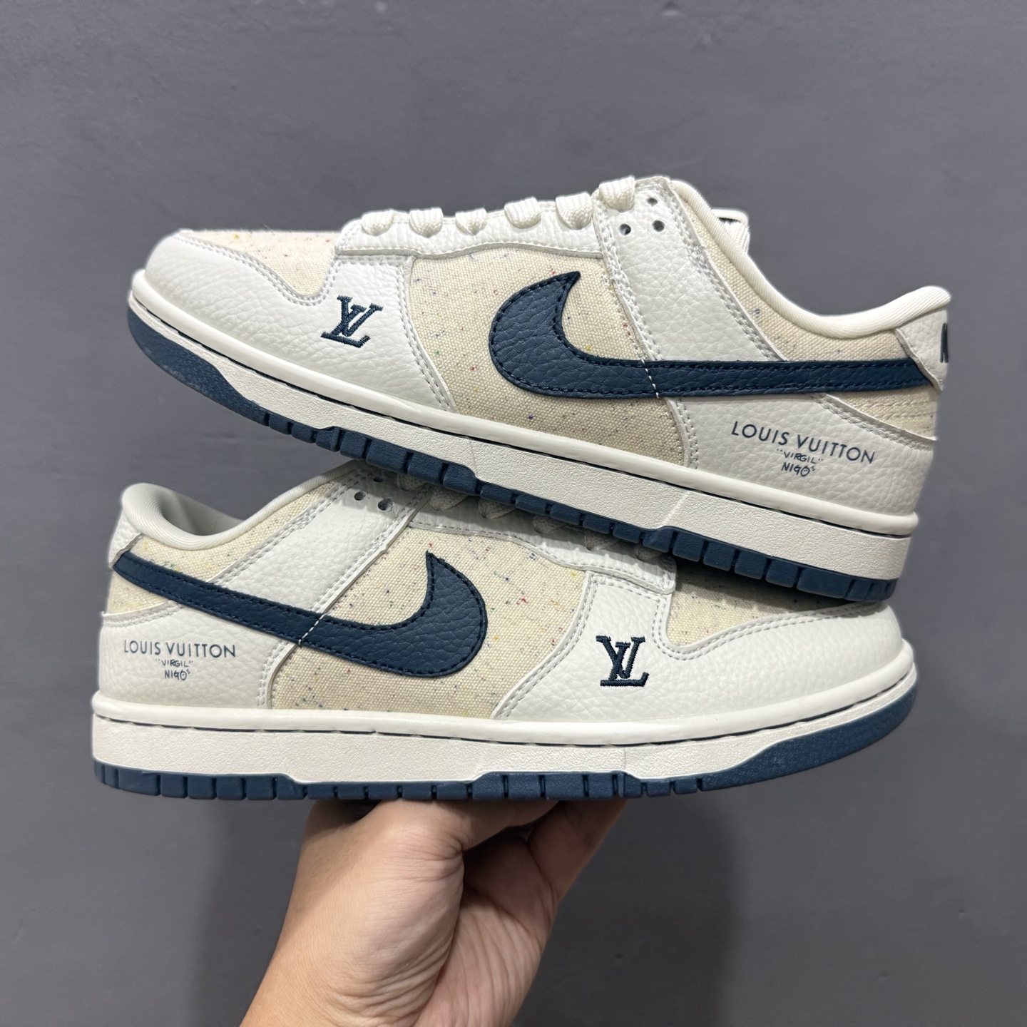 280 Louis Vuitton x Nike Dunk Low 米白藏蓝织布 SC0601-478