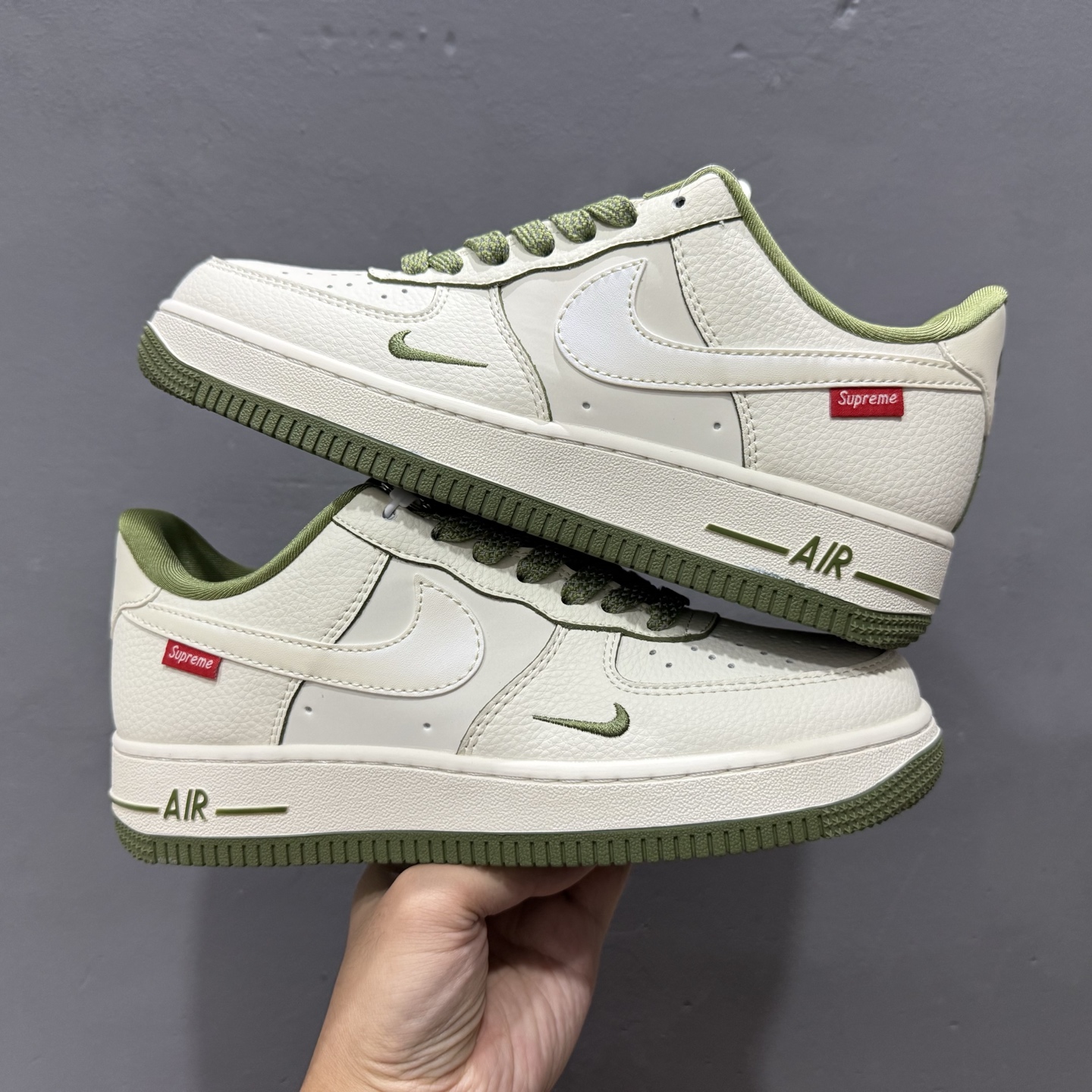 260 Supreme x NIke Air Force 1 米白军绿边 XX3168-221