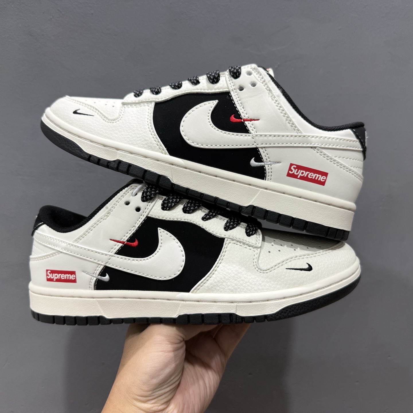 280 XC/Nike SB Dunk Low“ Supreme联名——米黑拼接” 周年高端定制 低帮休闲板鞋 JP1628-010