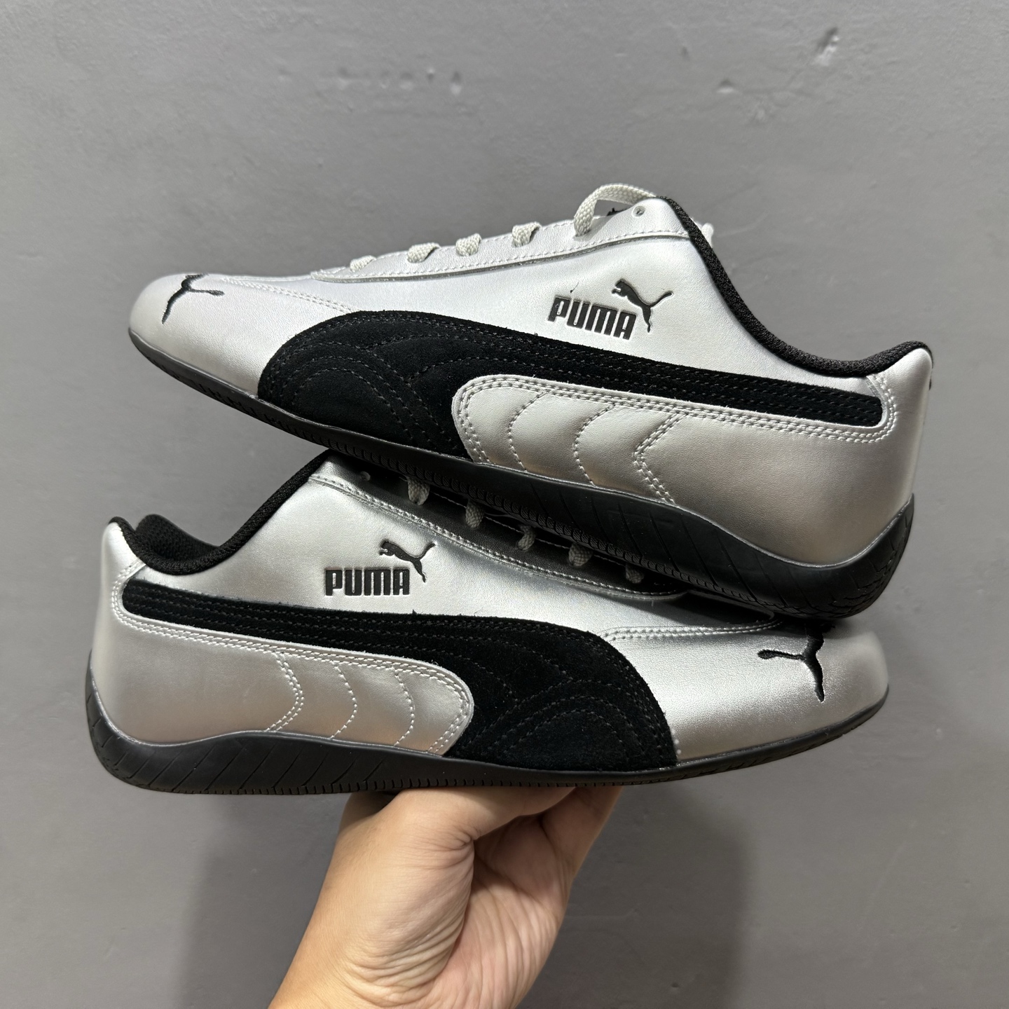 PUMA Speedca 彪马极速赛车系列低帮德训风拼接复古百搭休闲运动赛车鞋 403689-01